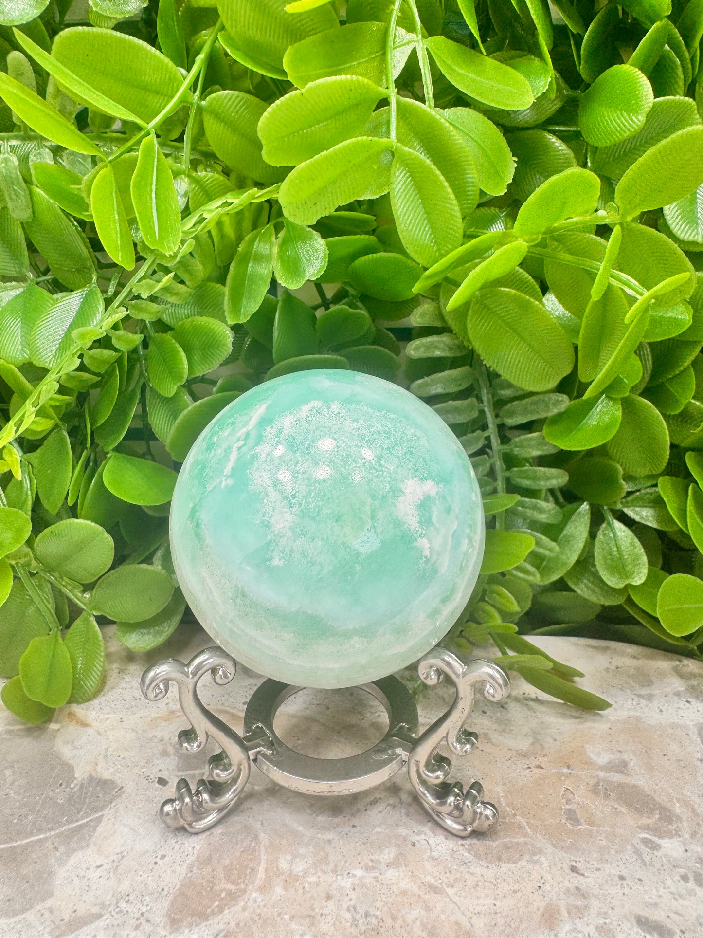 Caribbean Calcite Sphere 378g