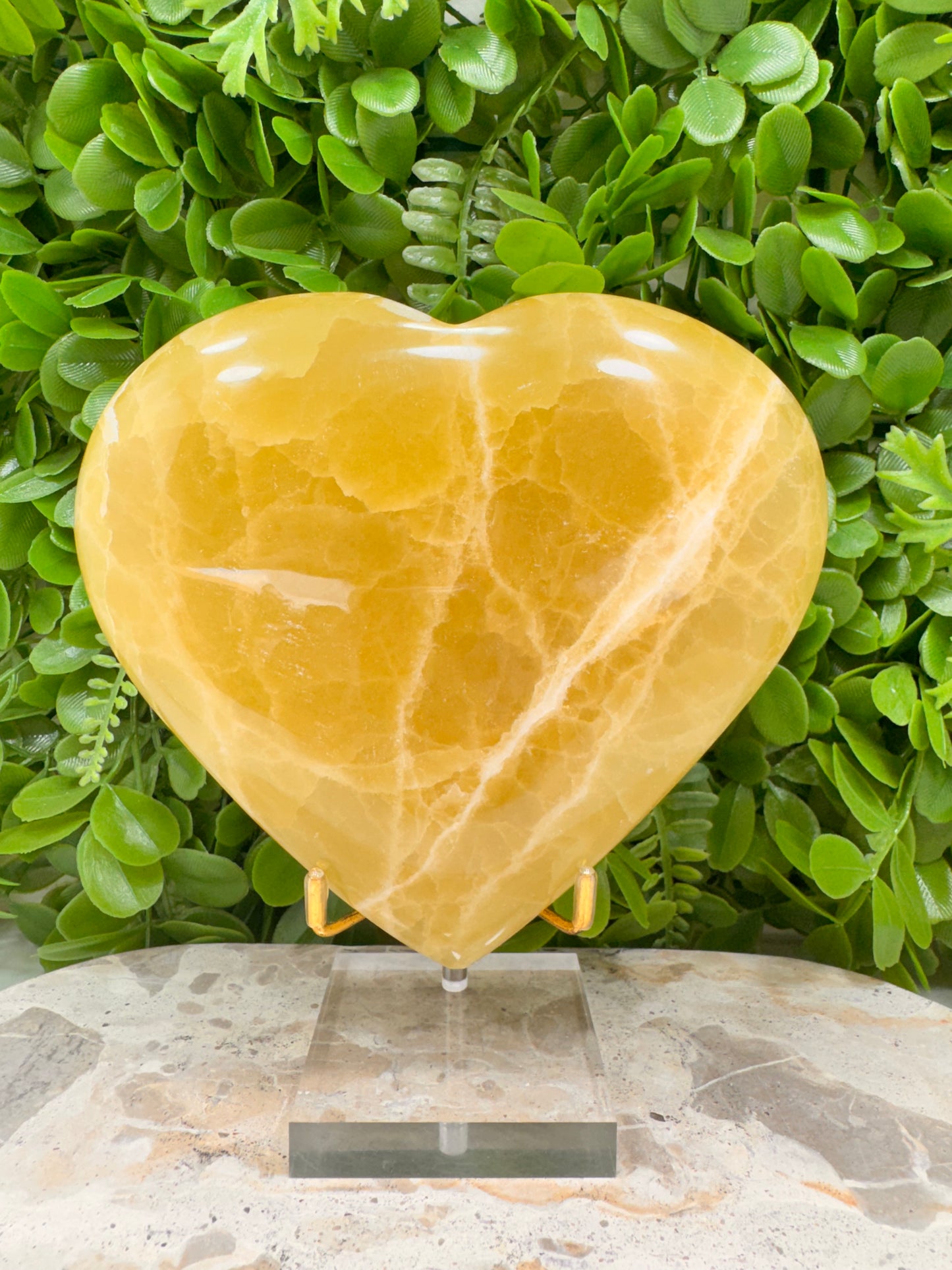 Lemon Calcite Heart 1316g