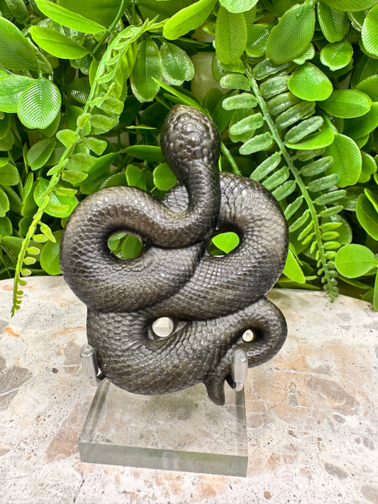 Golden Sheen Obsidian Snake app. 80g