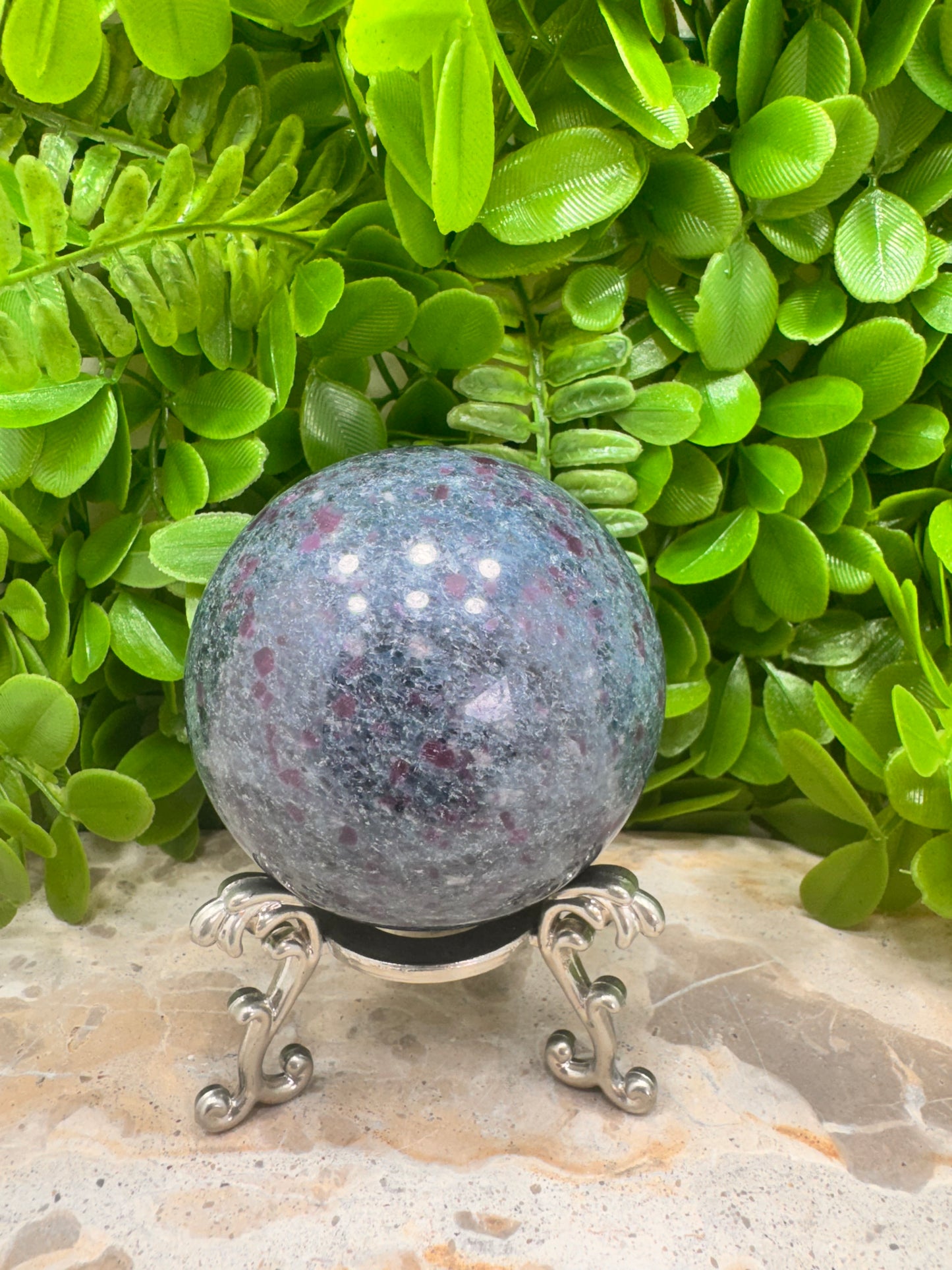 Ruby Kyanite Sphere 712g