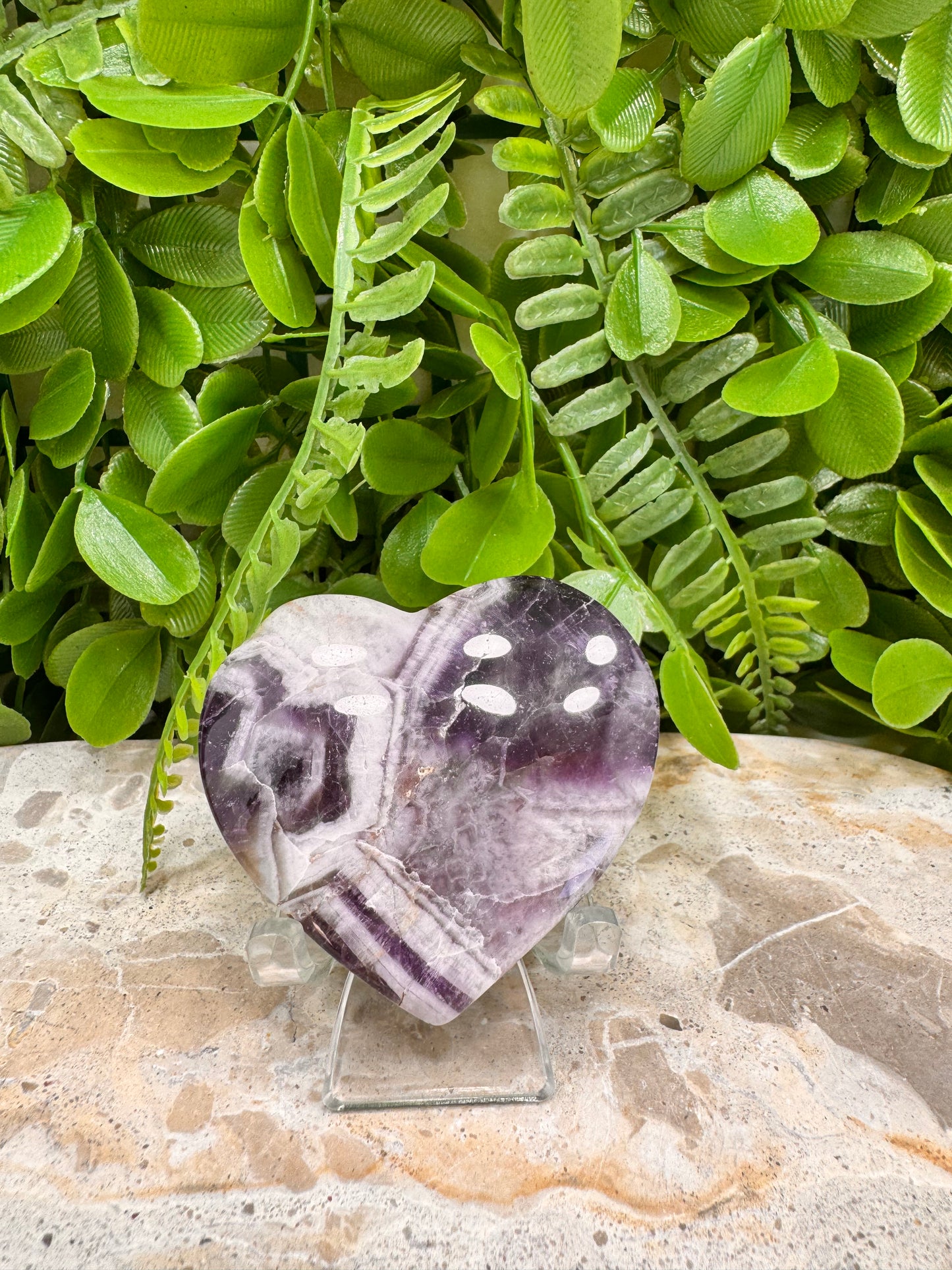 Chevron Amethyst Heart 102g