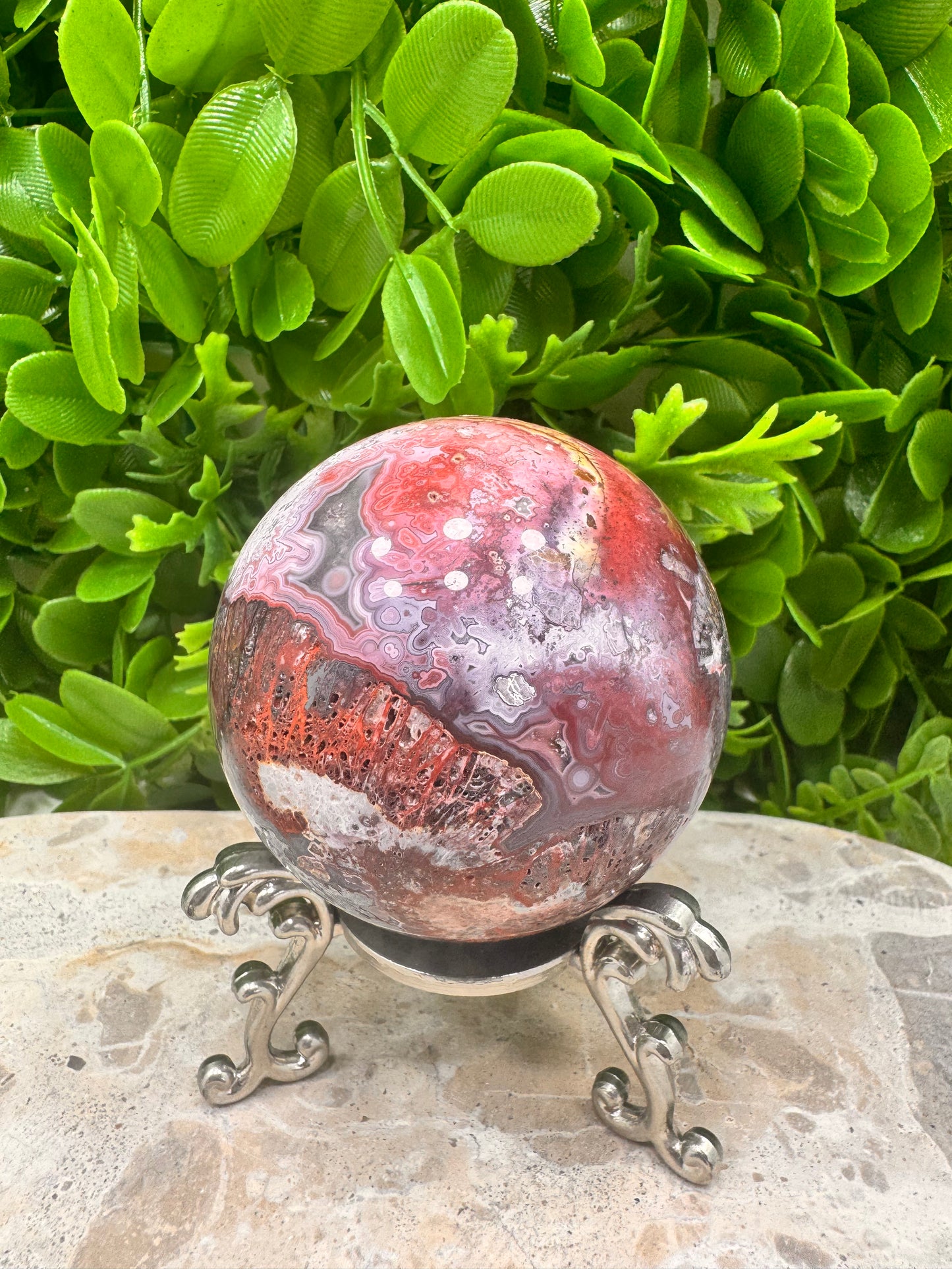 Mexican Agate Sphere 374g