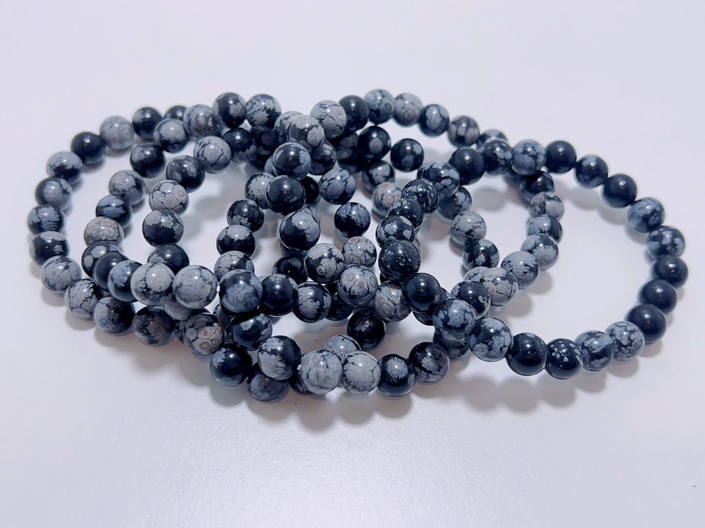 Snowflake Obsidian Bracelet