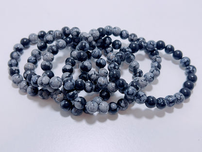 Snowflake Obsidian Bracelet