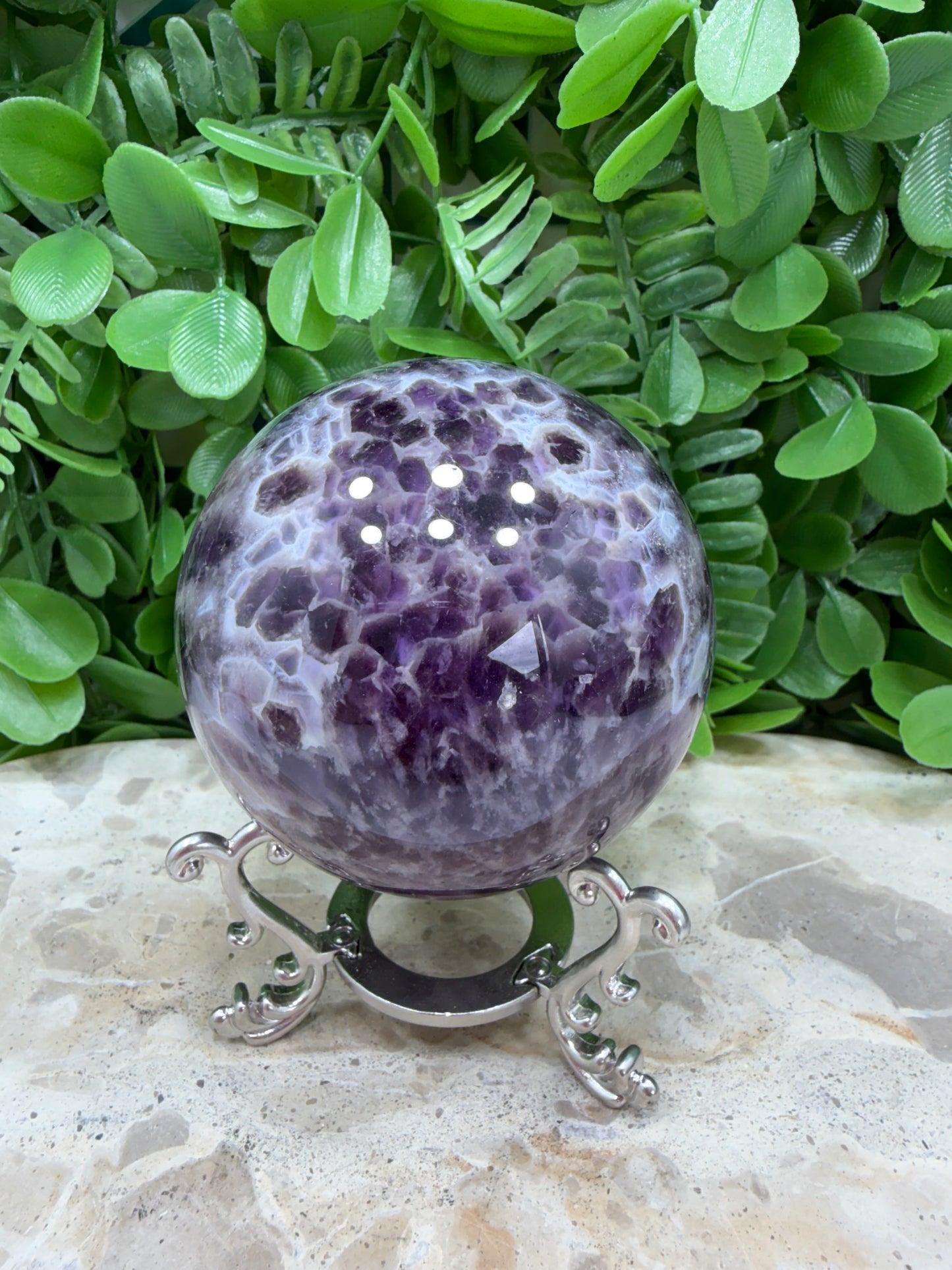 Flower Amethyst Sphere 506g