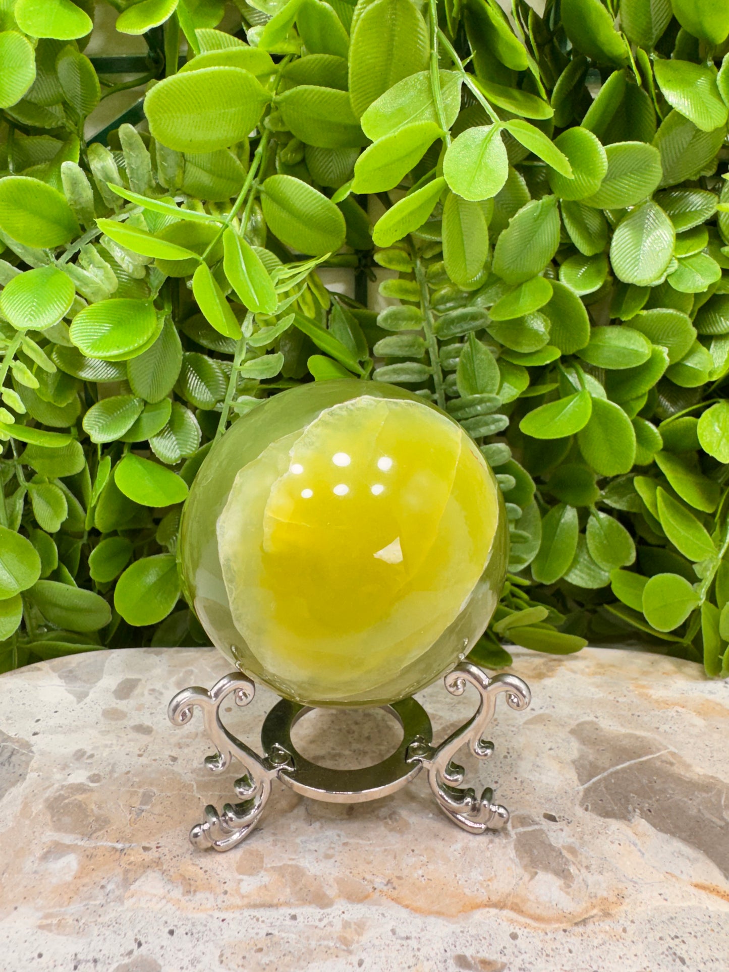 Flower Jade Sphere 408g
