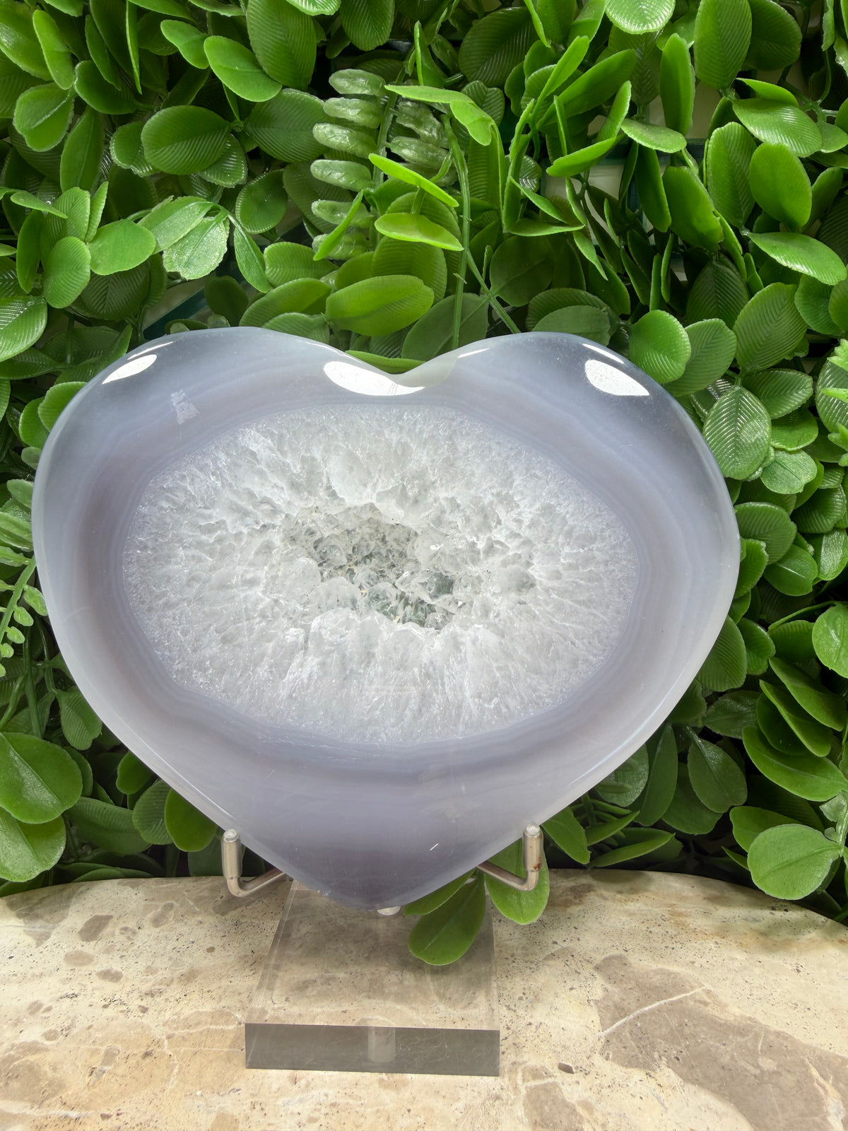 Druzy Agate Heart 576g
