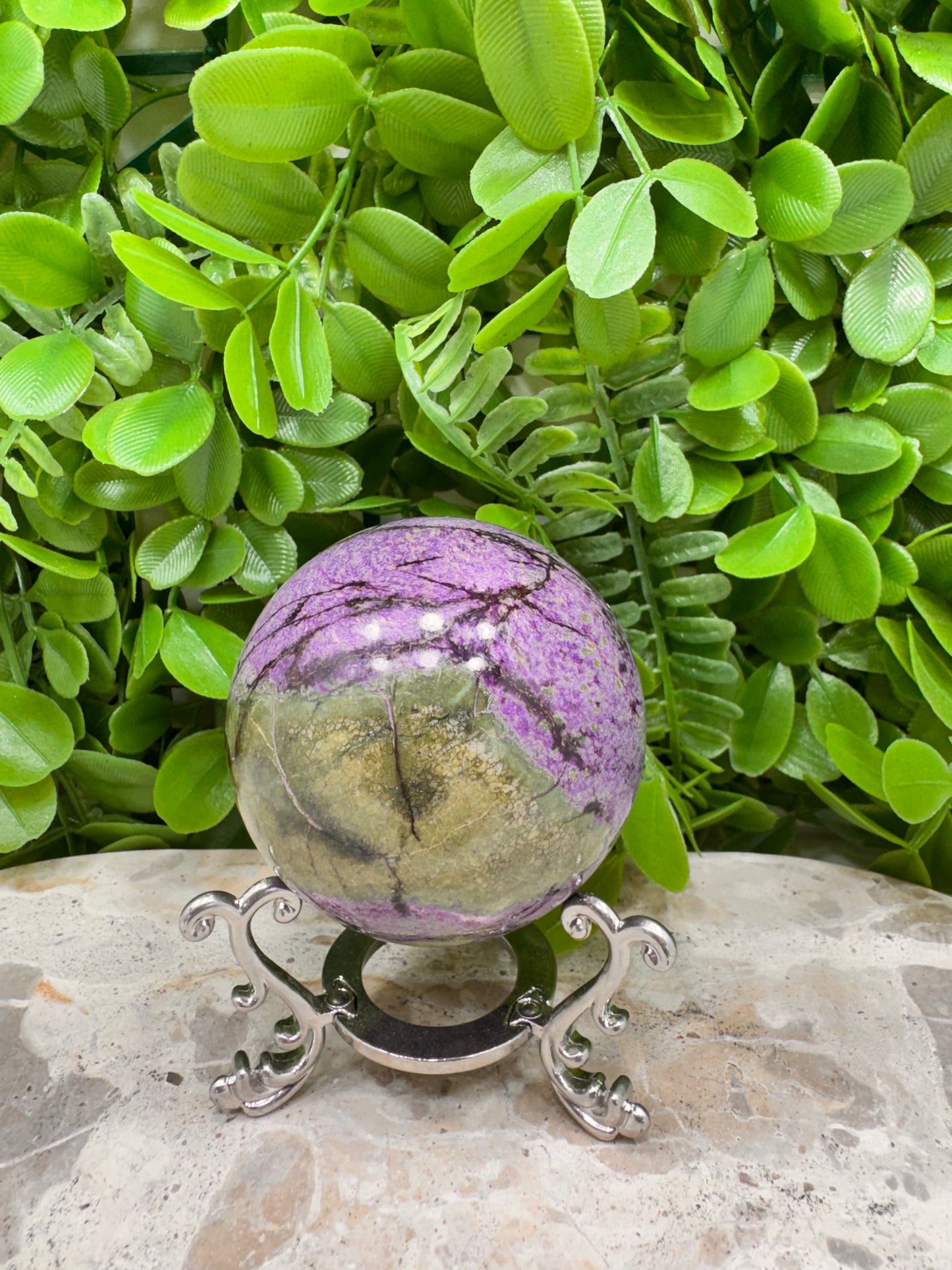 Atlantisite Stichtite Sphere 302g