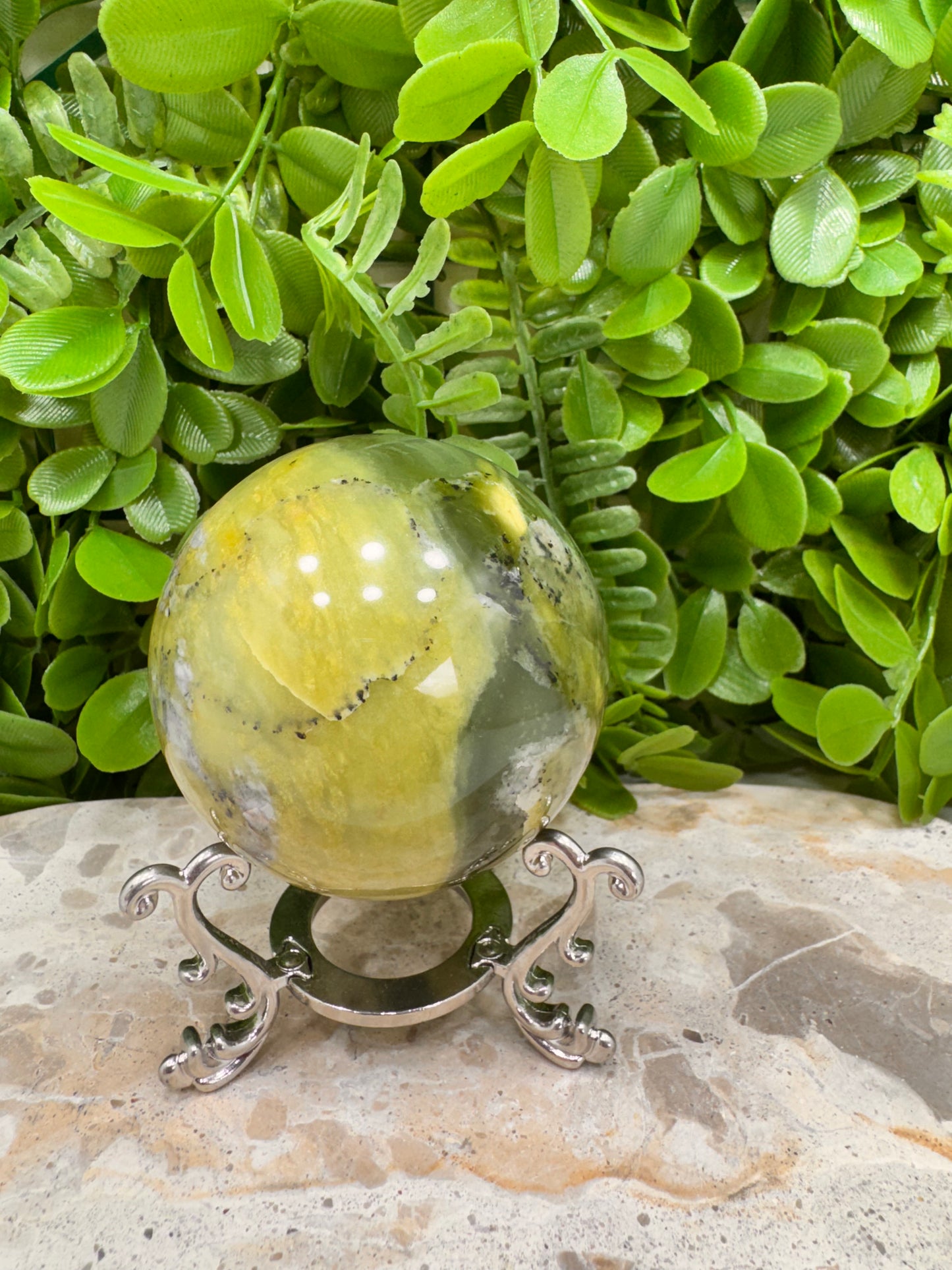 Flower Jade Sphere 388g