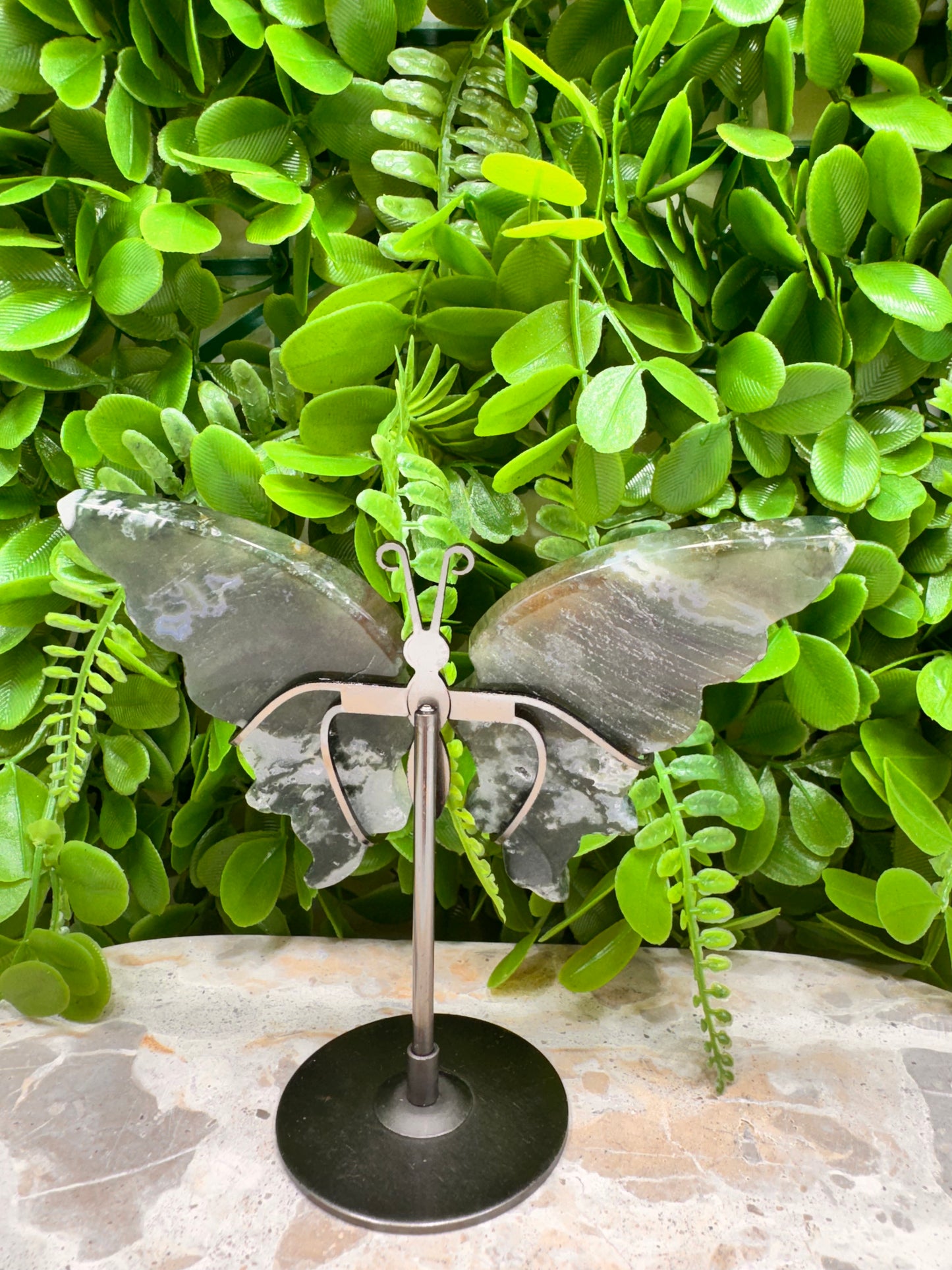 Moss Agate Butterfly 190g