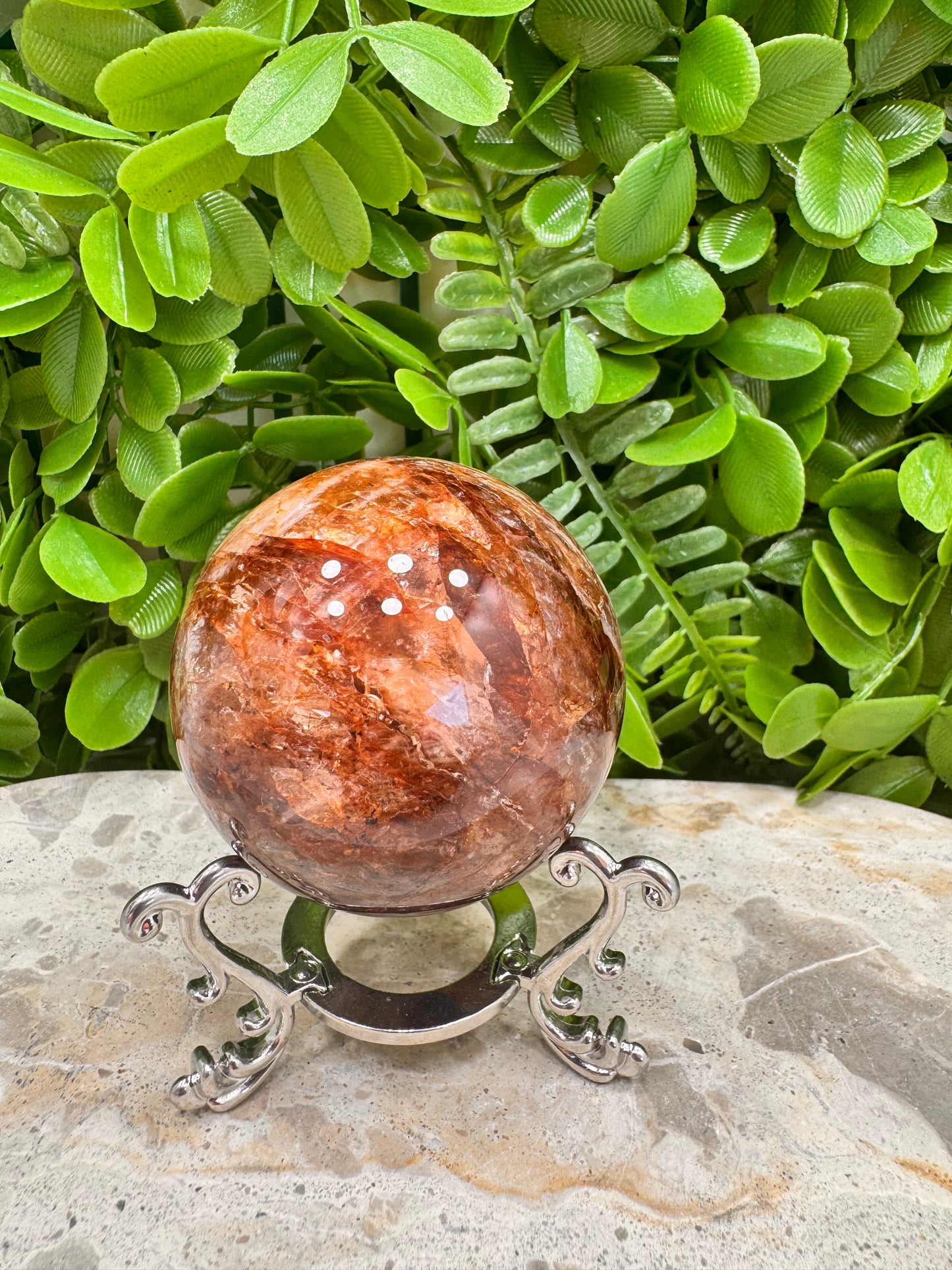 Fire Quartz Sphere 302g