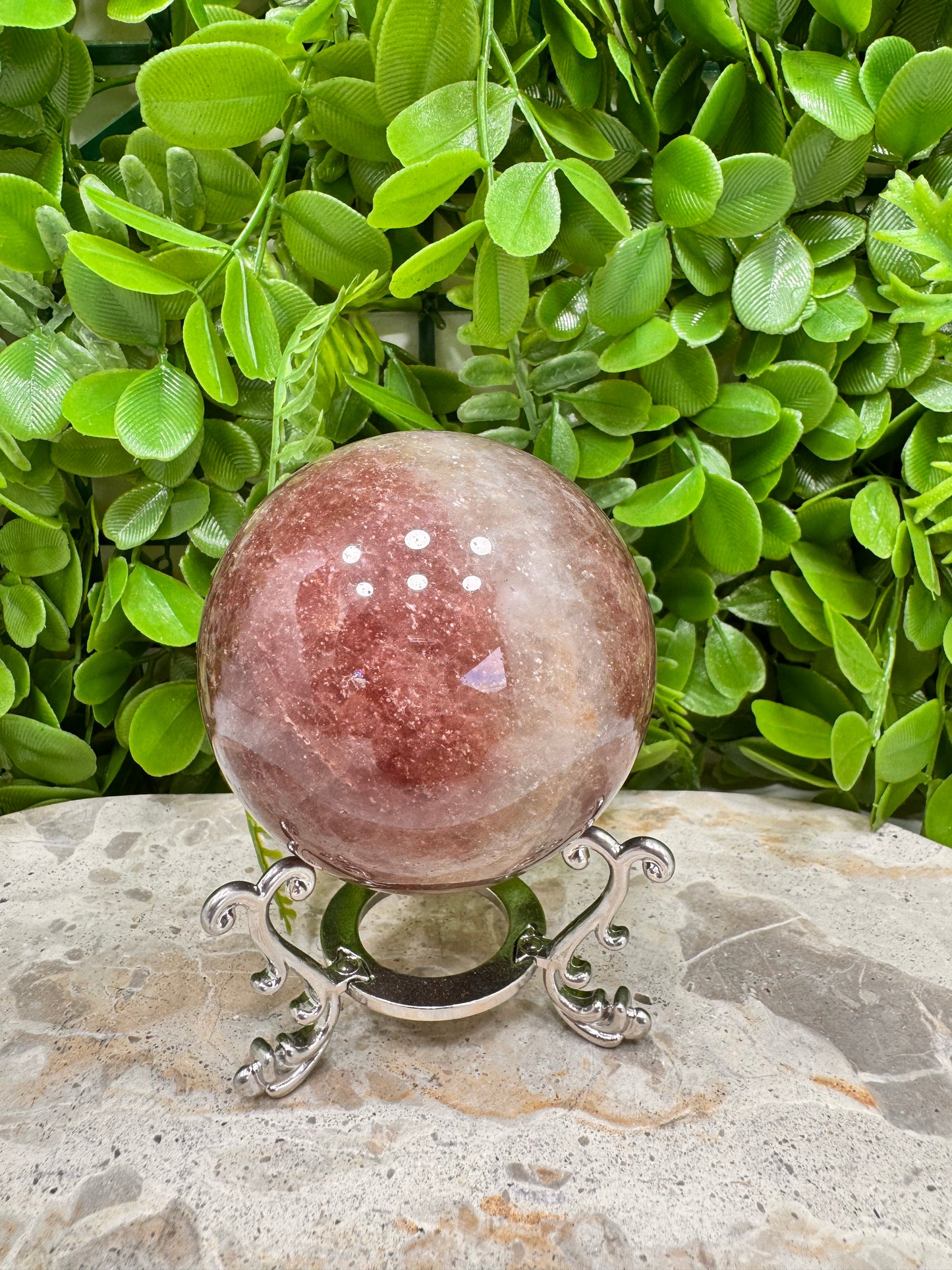 Strawberry Quartz Sphere 486g