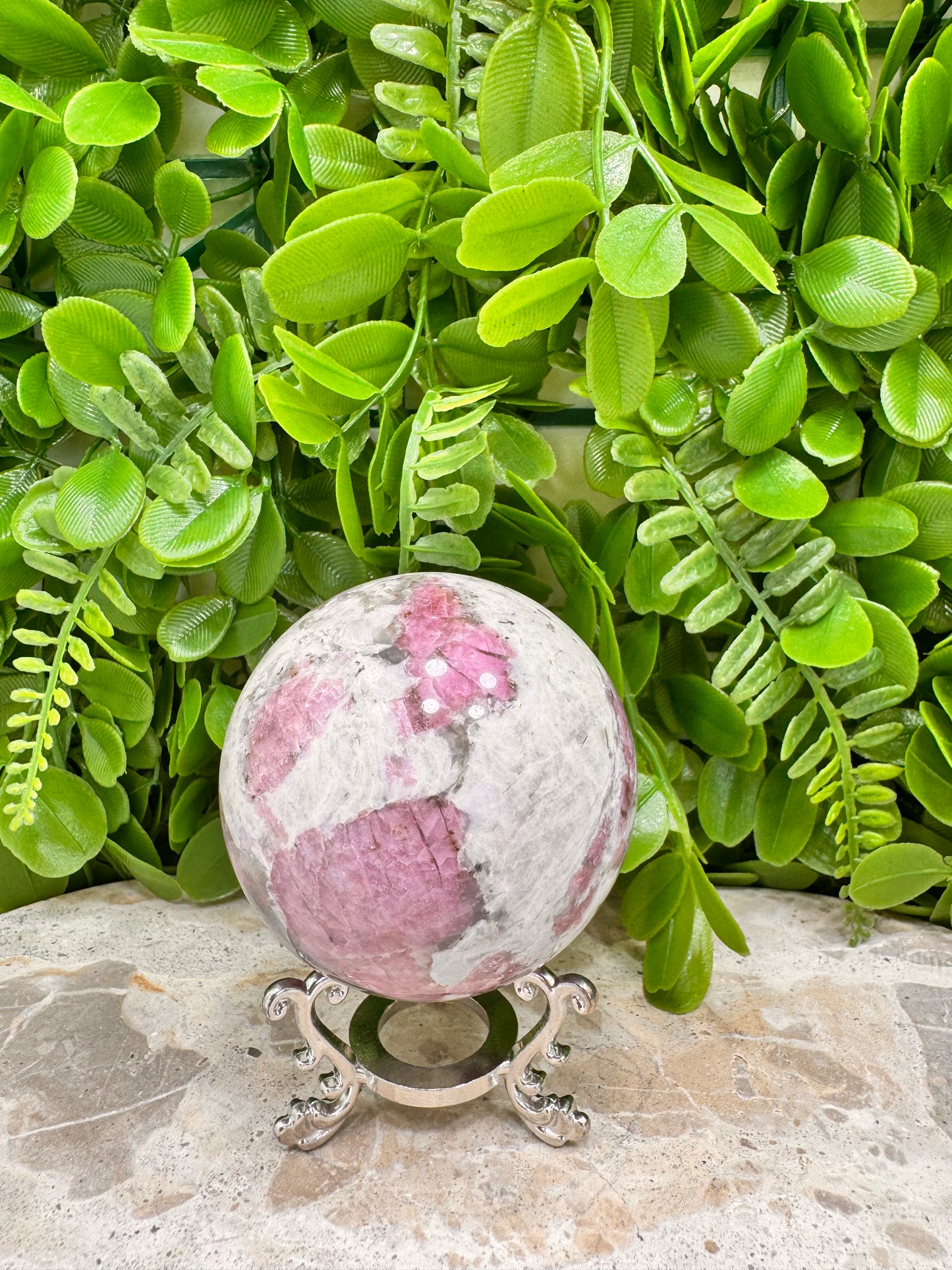 Pink Tourmaline Sphere 440g