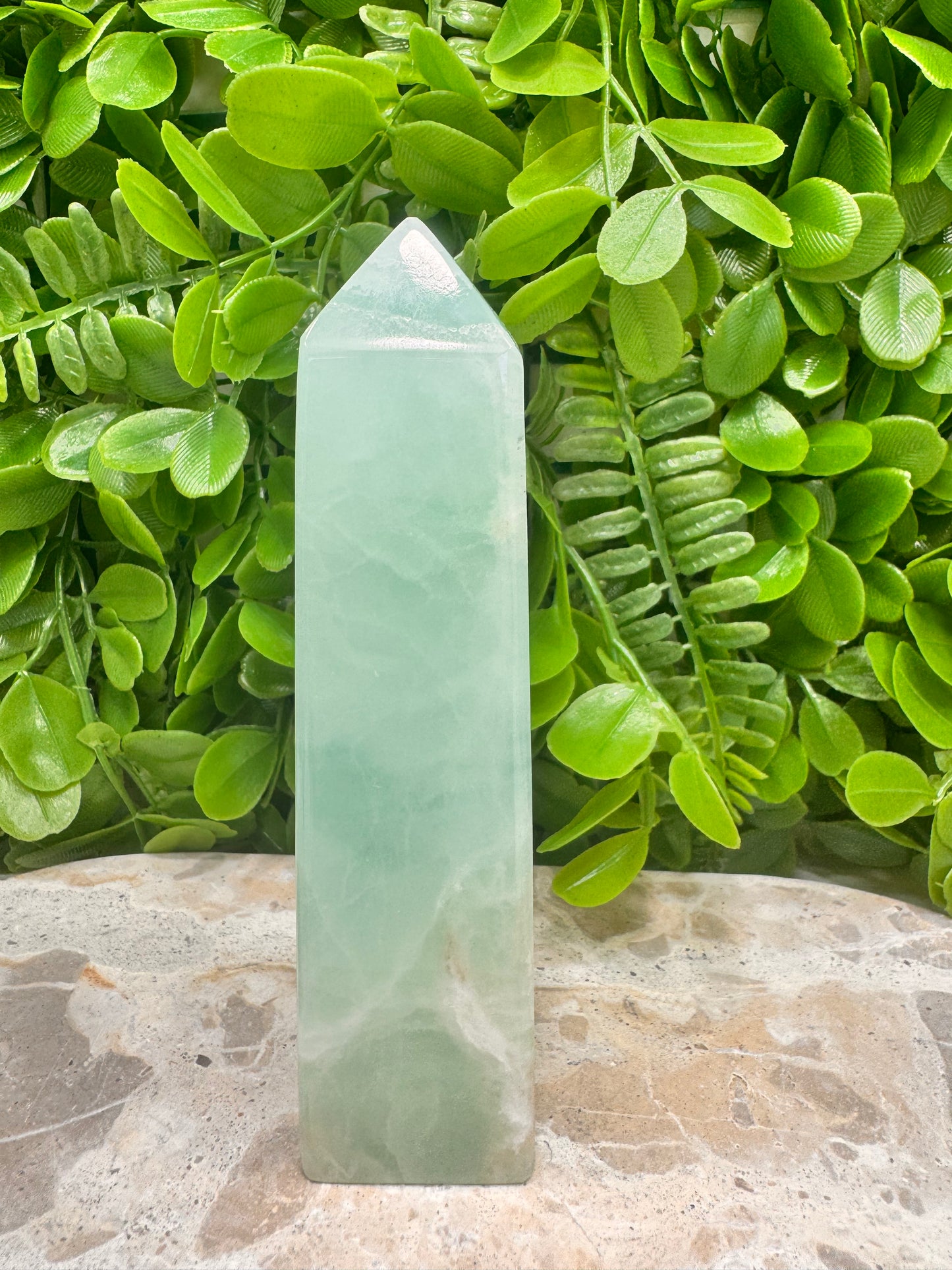 Pistachio Calcite Tower 422g