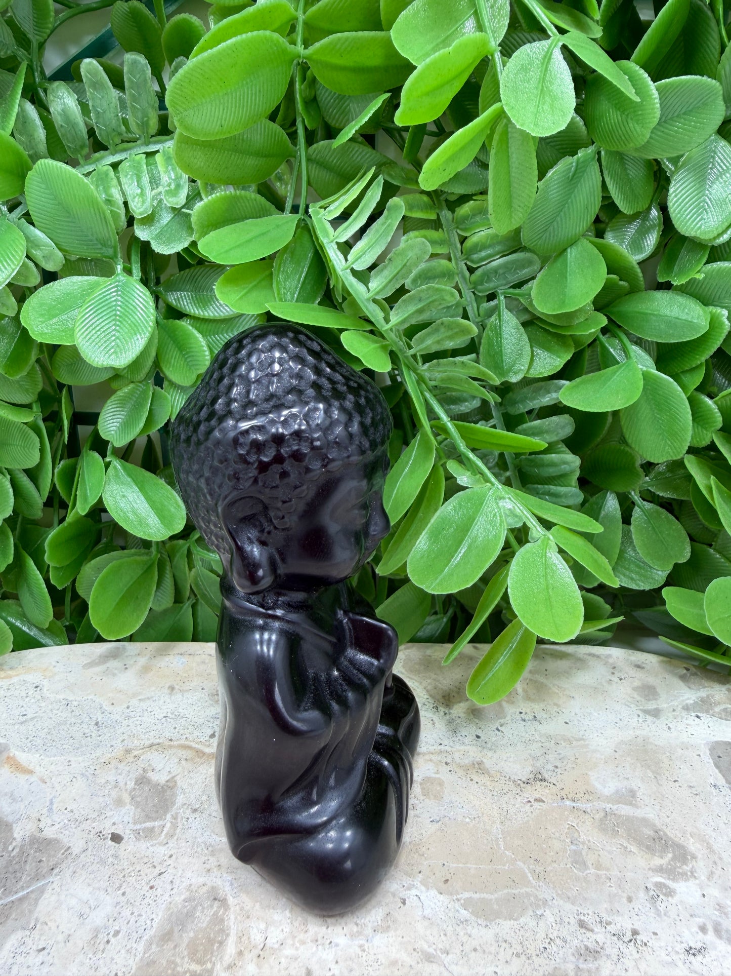 Black Obsidian Buddha 242g