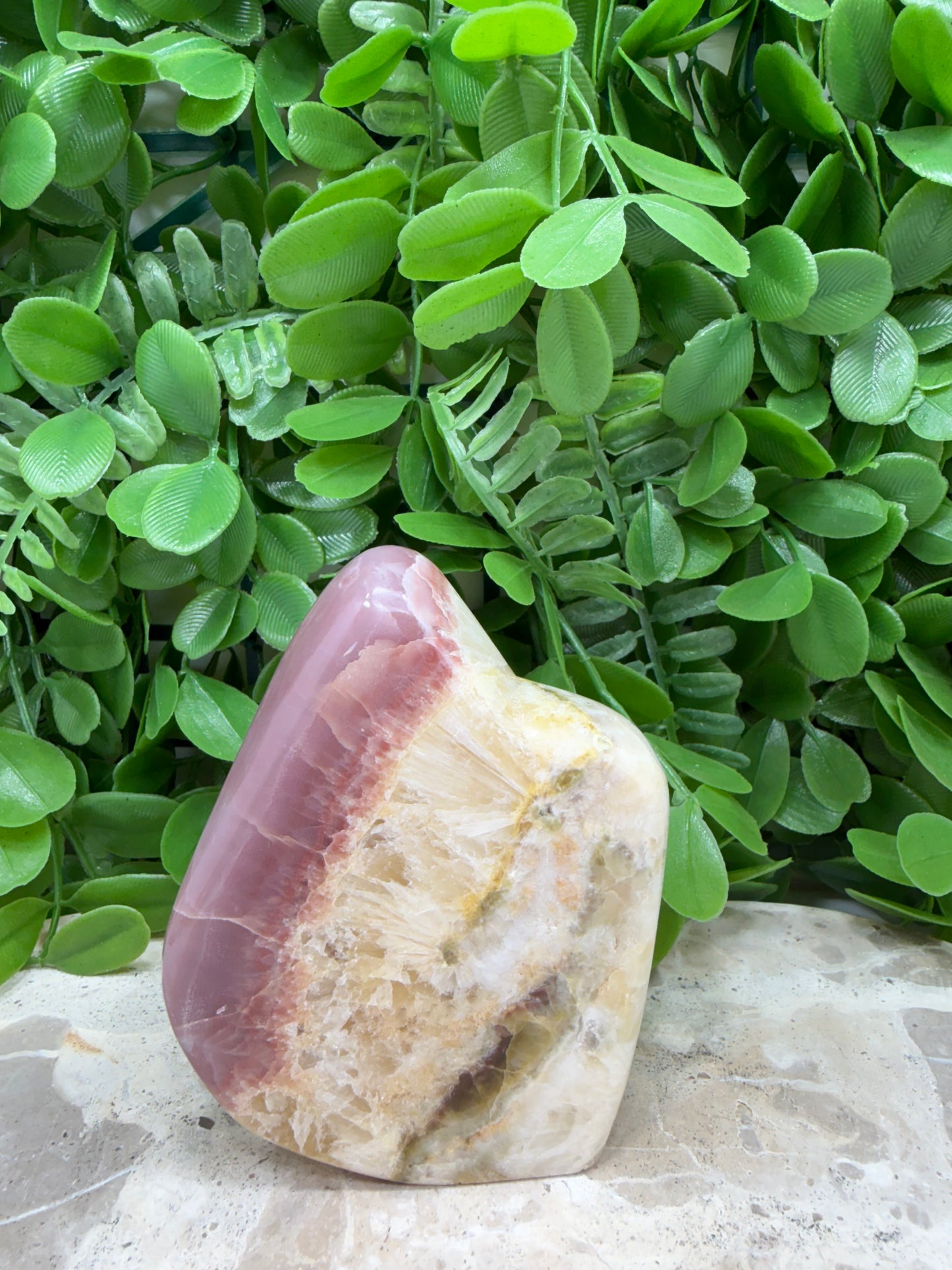 Pink Banded Onyx Freeform 320g