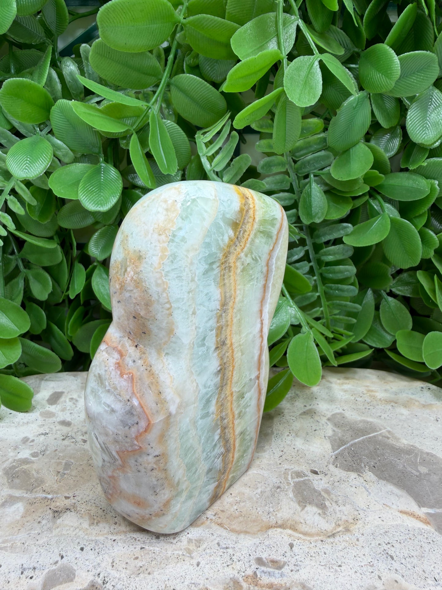 Ocean Green Calcite Freeform 412g