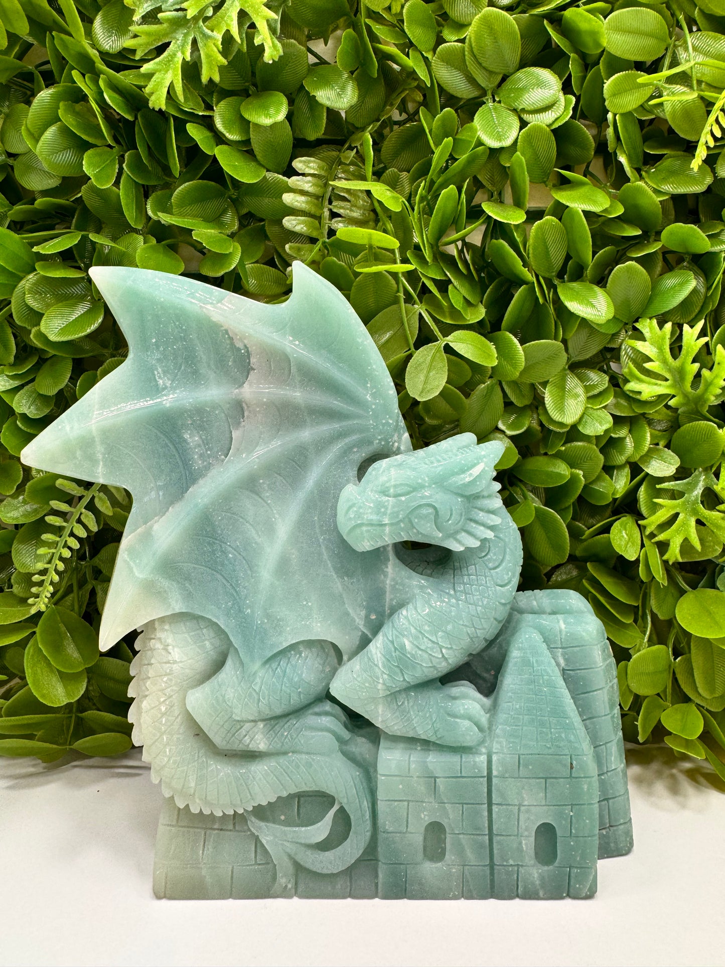 Blue Chalcedony Dragon 1862g