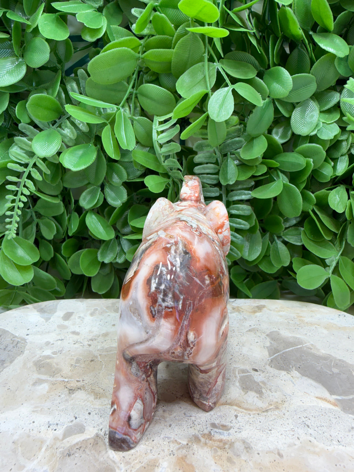 Money Agate Elephant 502g | Intuition • Communication • Clarity