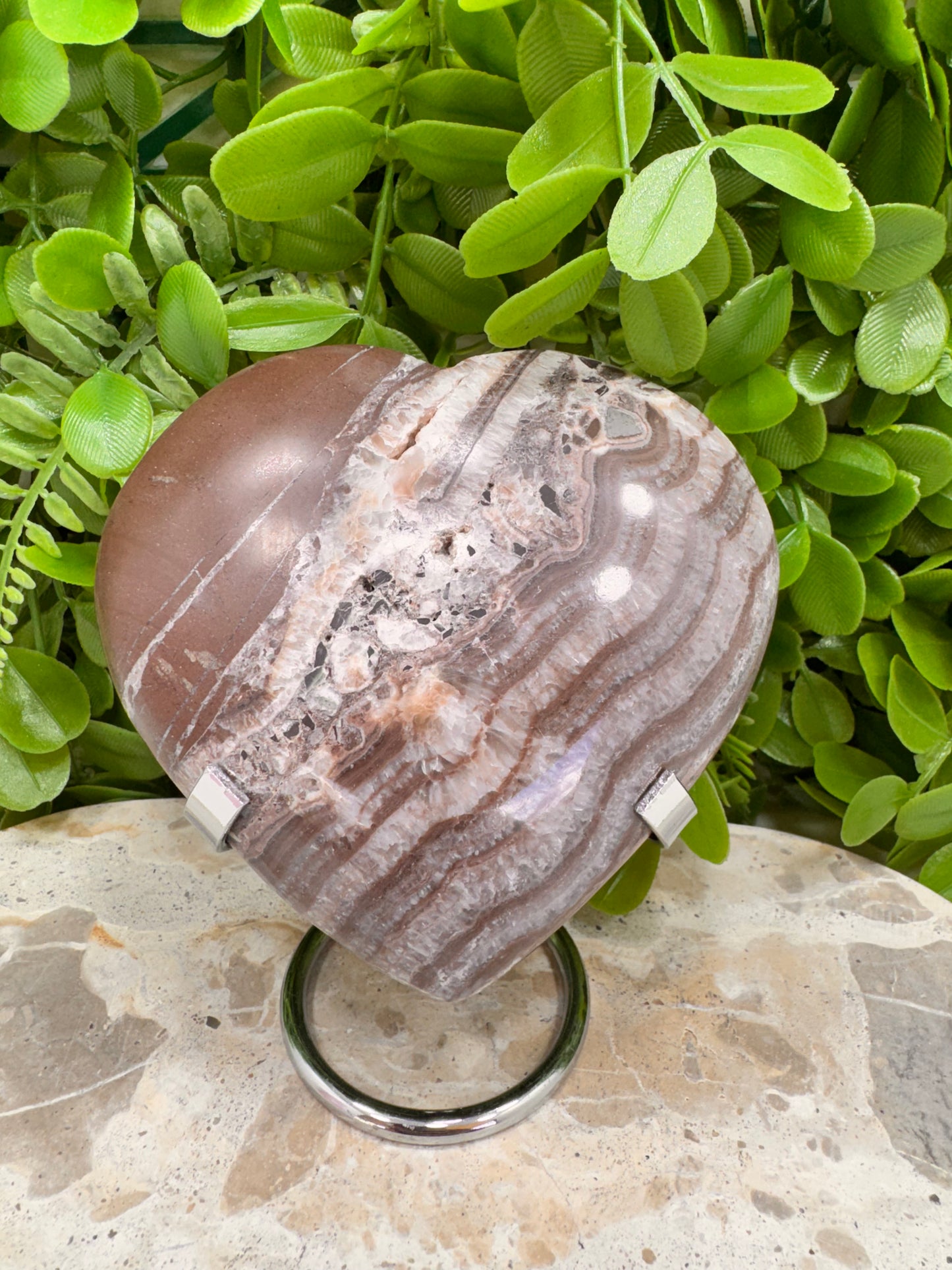 Chocolate Aragonite Heart 688g