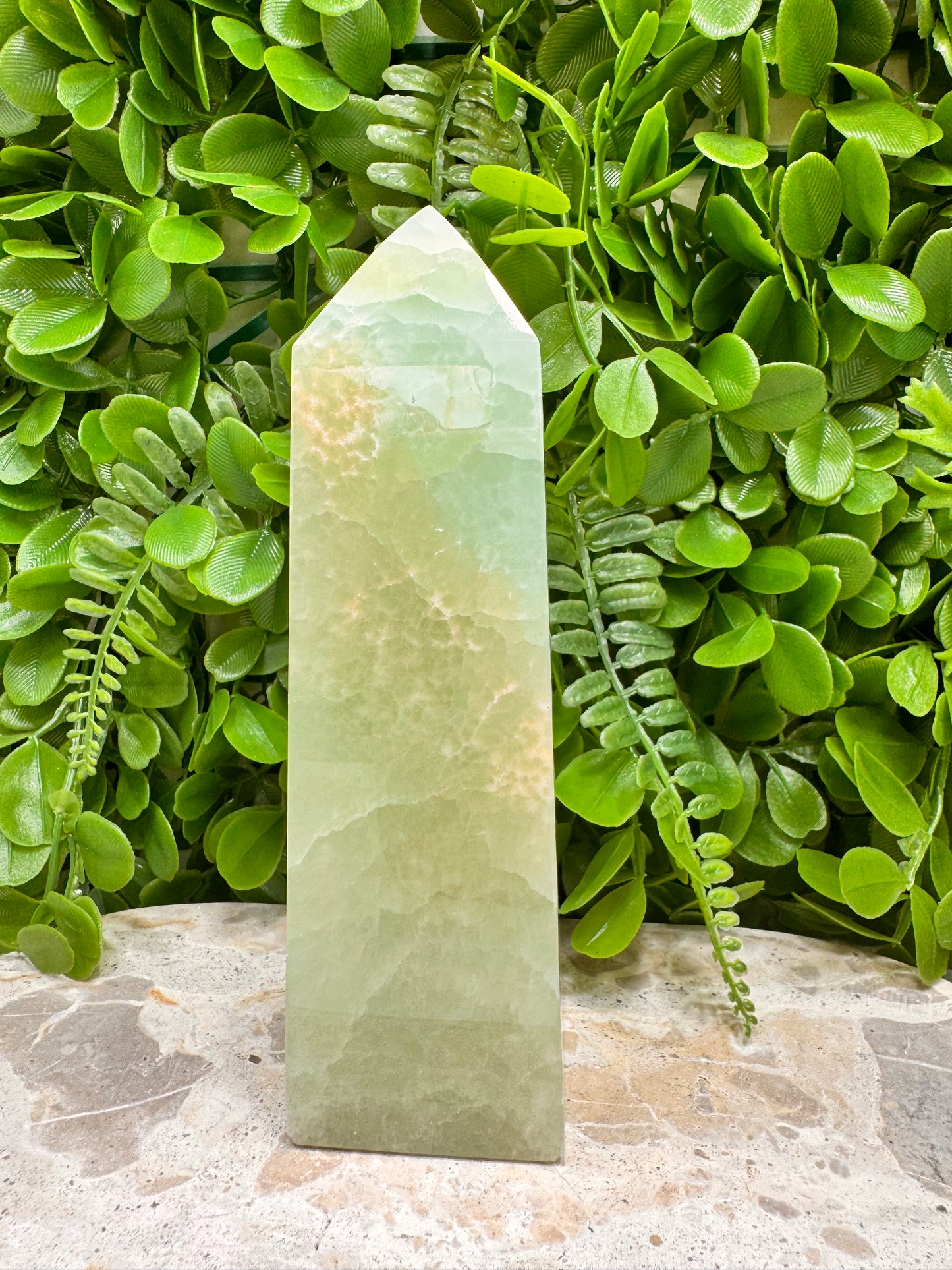 Pistachio Calcite Tower 950g