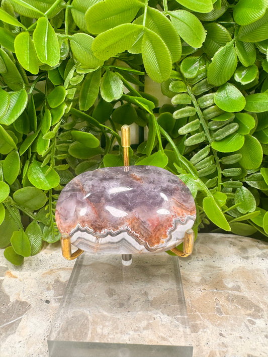 Amethyst/Mexican Agate Palm Stone 96g