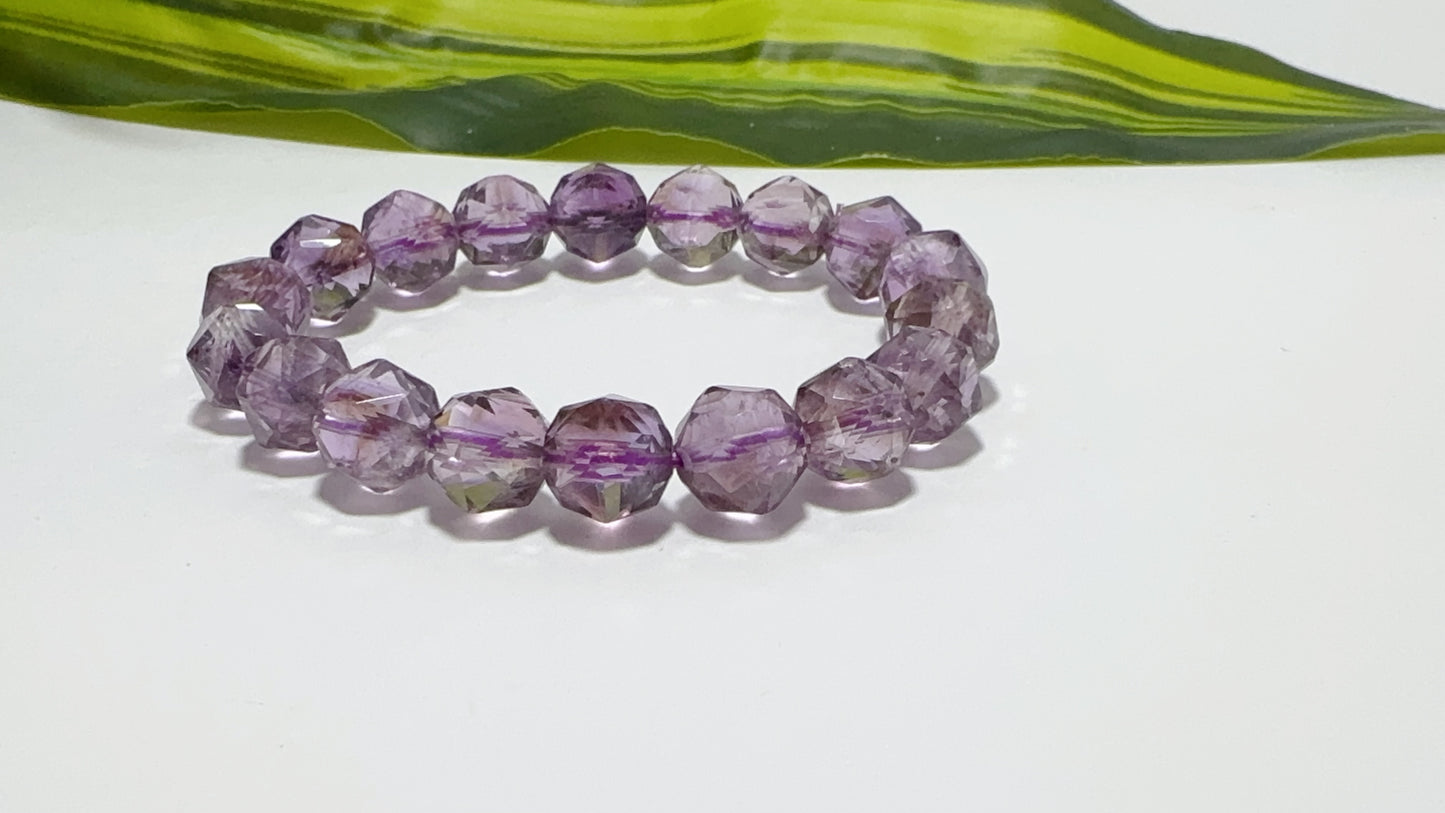 Amethyst Faceted Bracelet 10mm