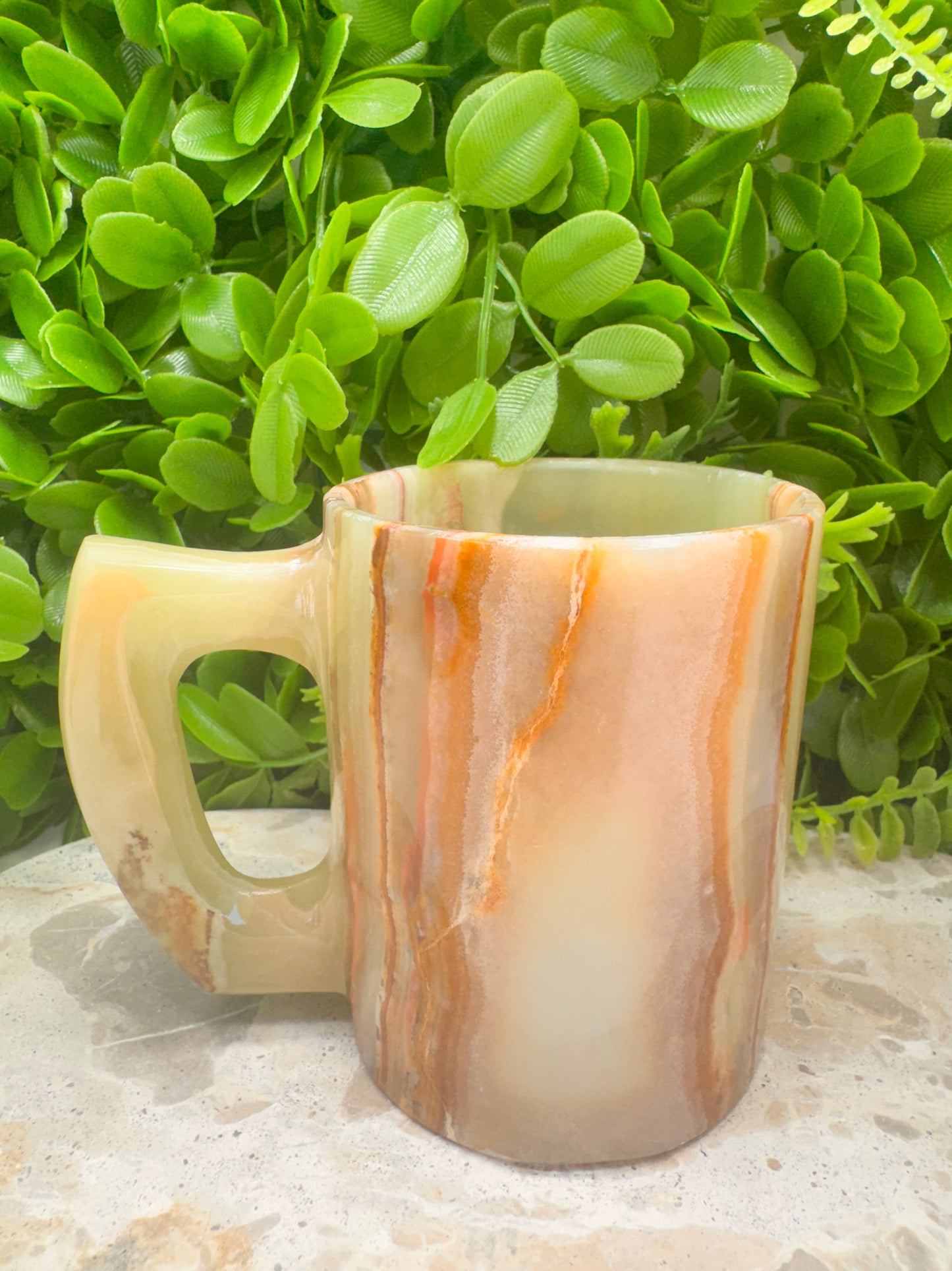 Green Banded Onyx Mug 418g