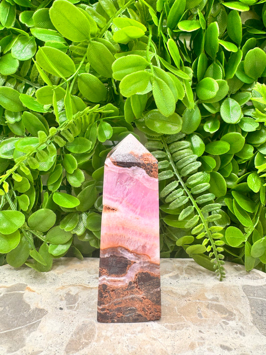 Pink Aragonite Tower 324g