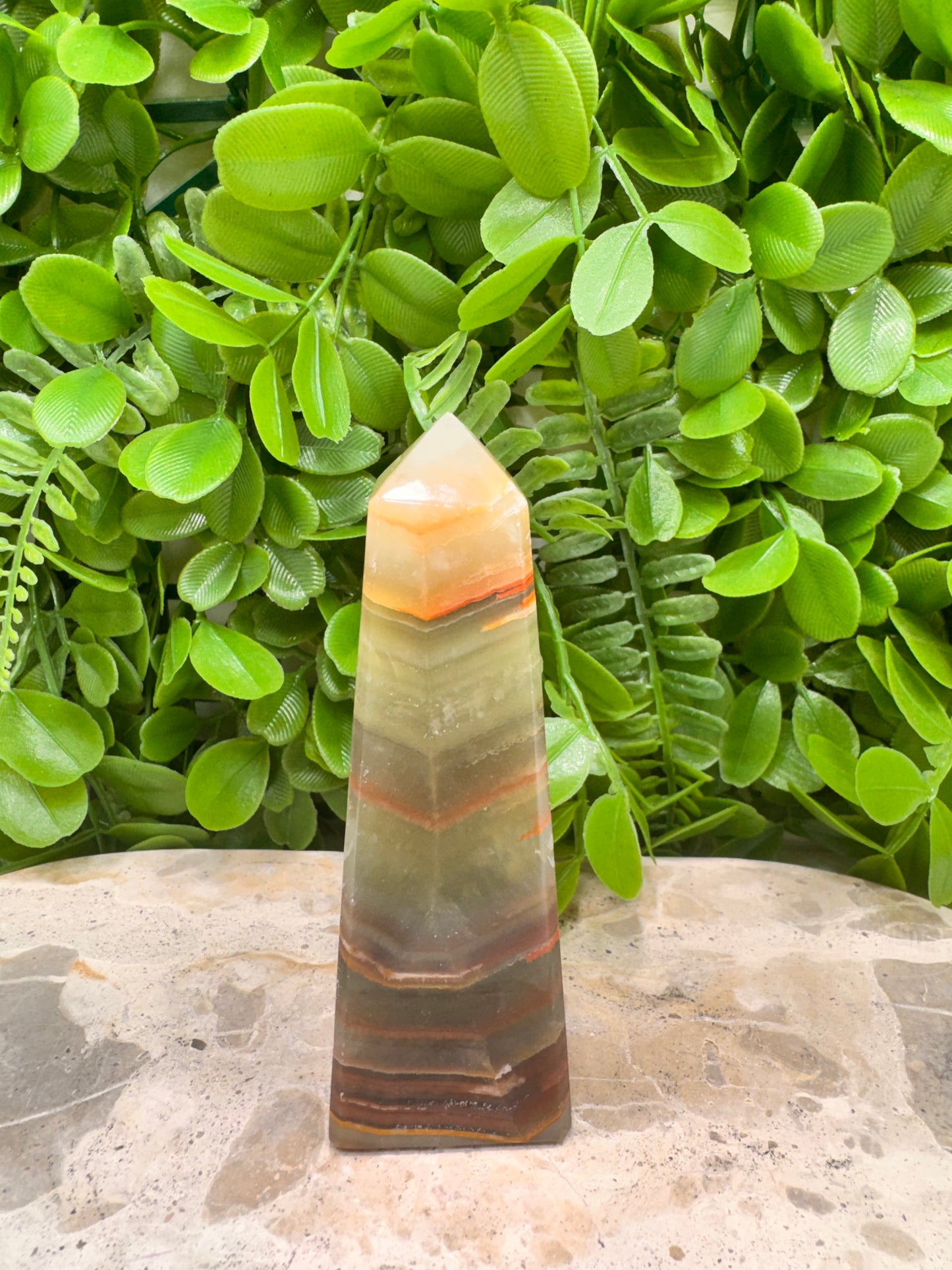 Green Banded Onyx Point 268g