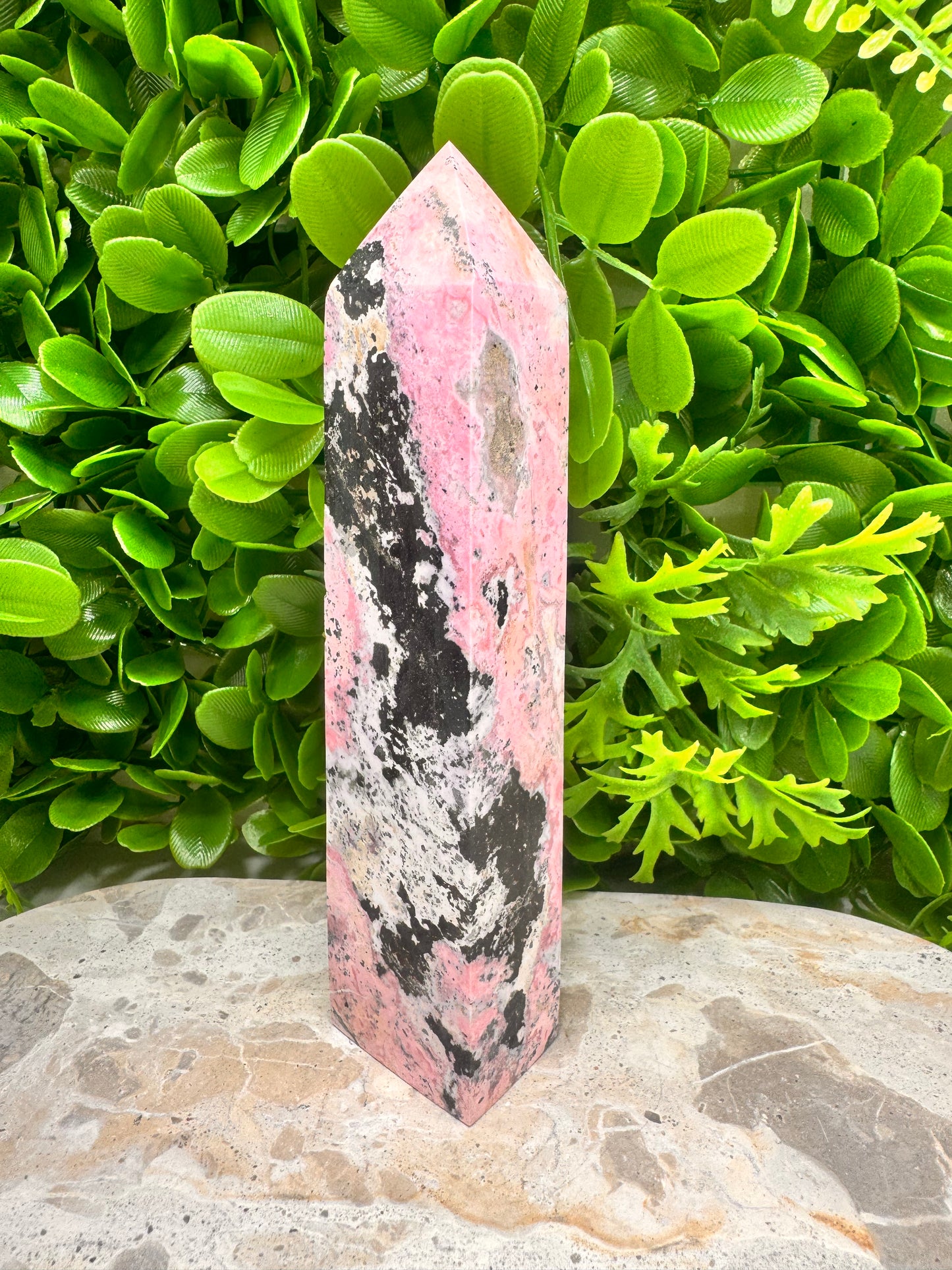 Rhodonite From Peru Tower 494g