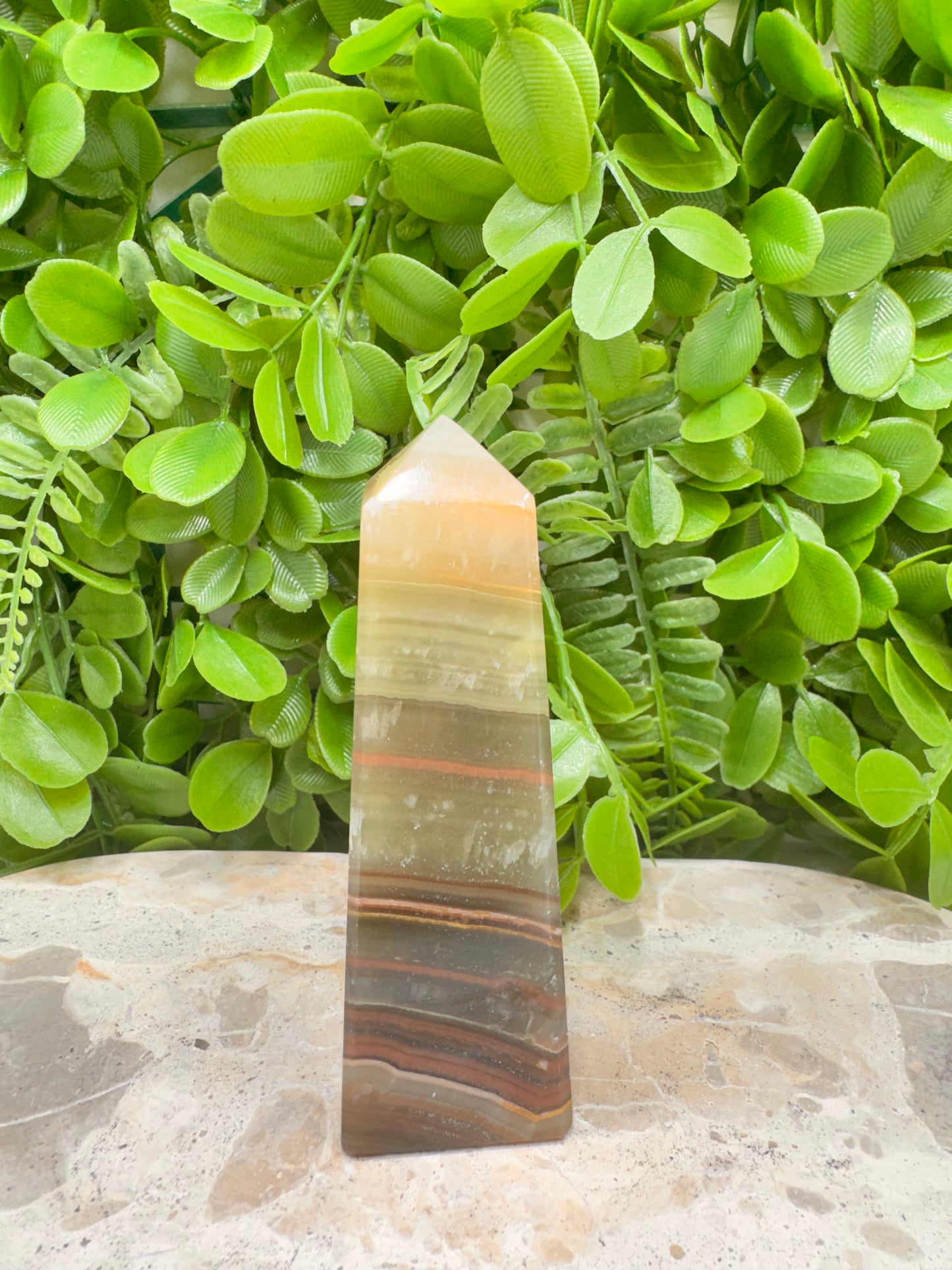 Green Banded Onyx Point 268g