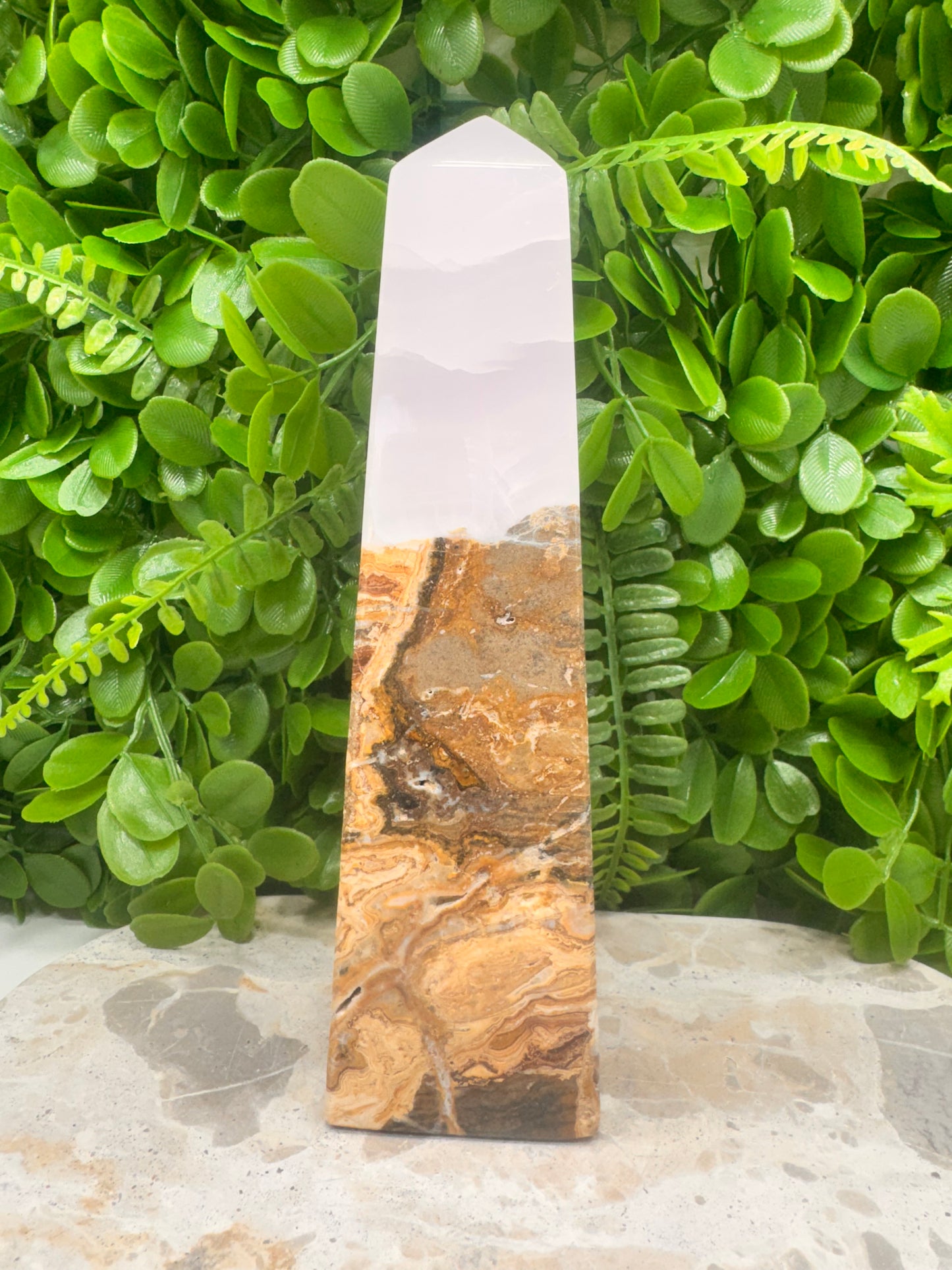 Pink Mangano / Pakistan Bumble Bee Jasper Tower 1068g