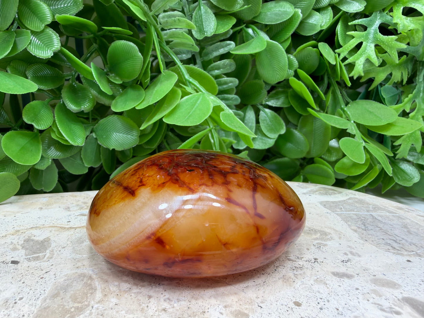 Carnelian Palm Stone 188g