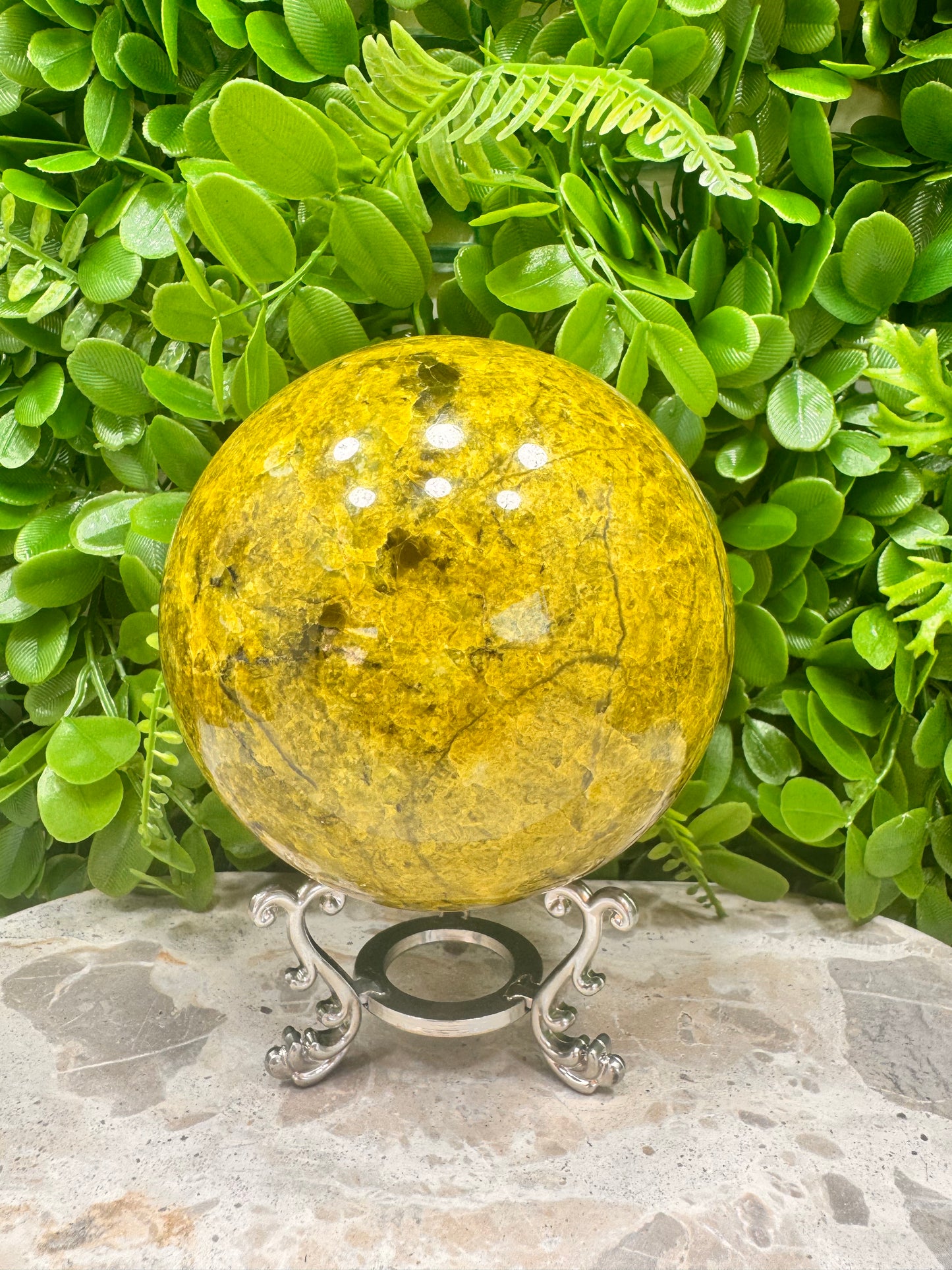 Green Opal Sphere 1402g