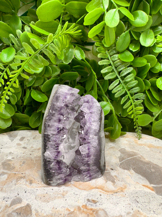 Amethyst with Calcite Freeform 412g