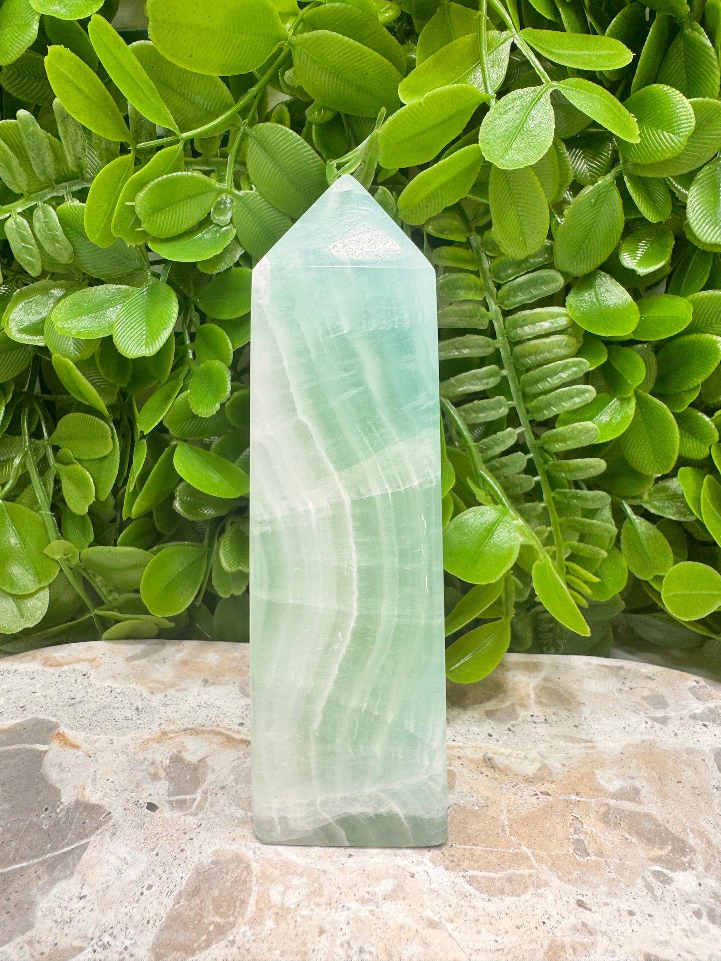 Pistachio Calcite Tower 436g