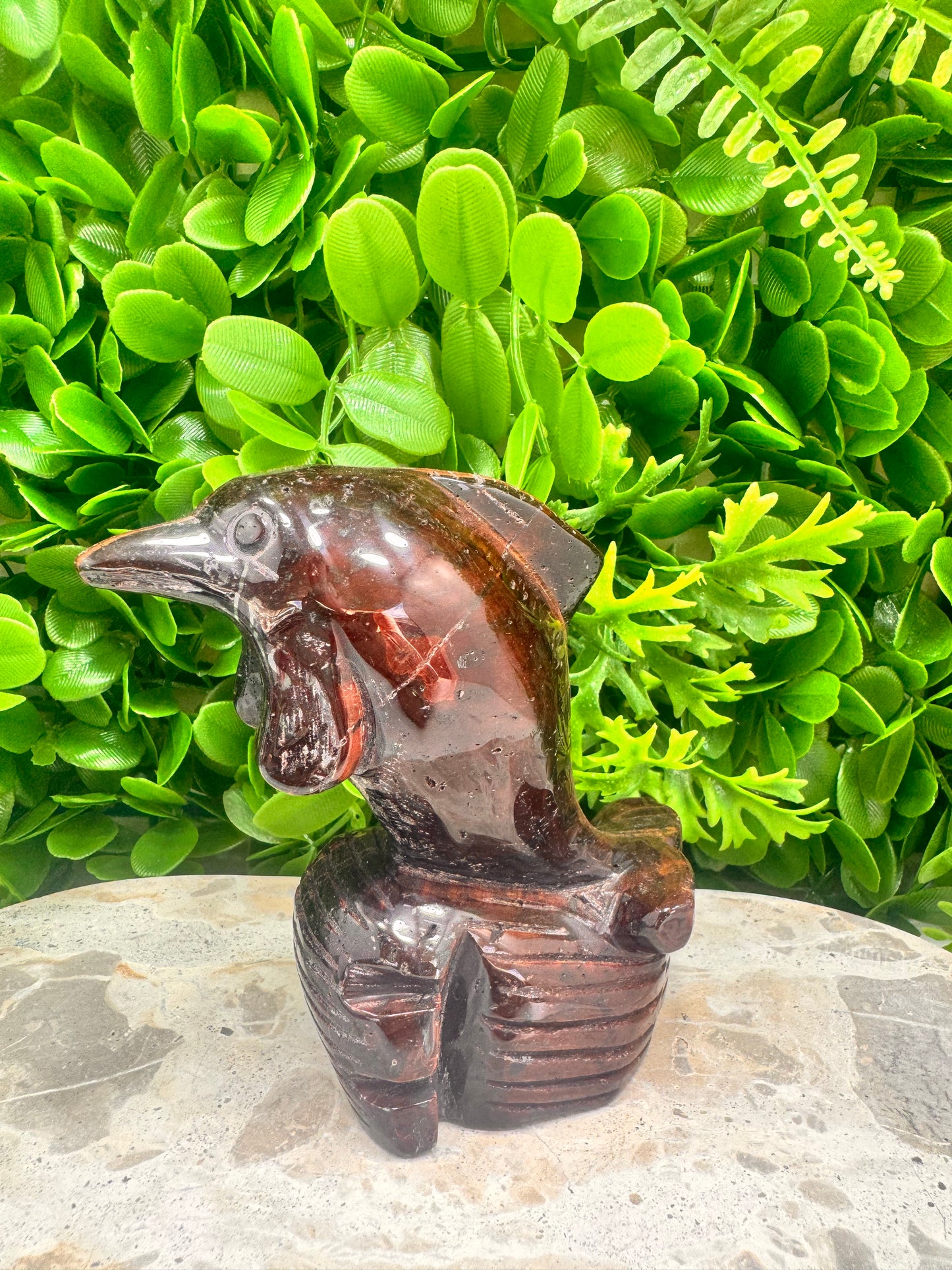 Red Tigers Eye Dolphin 616g