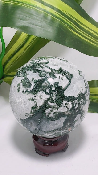 Moss Agate Sphere 660g