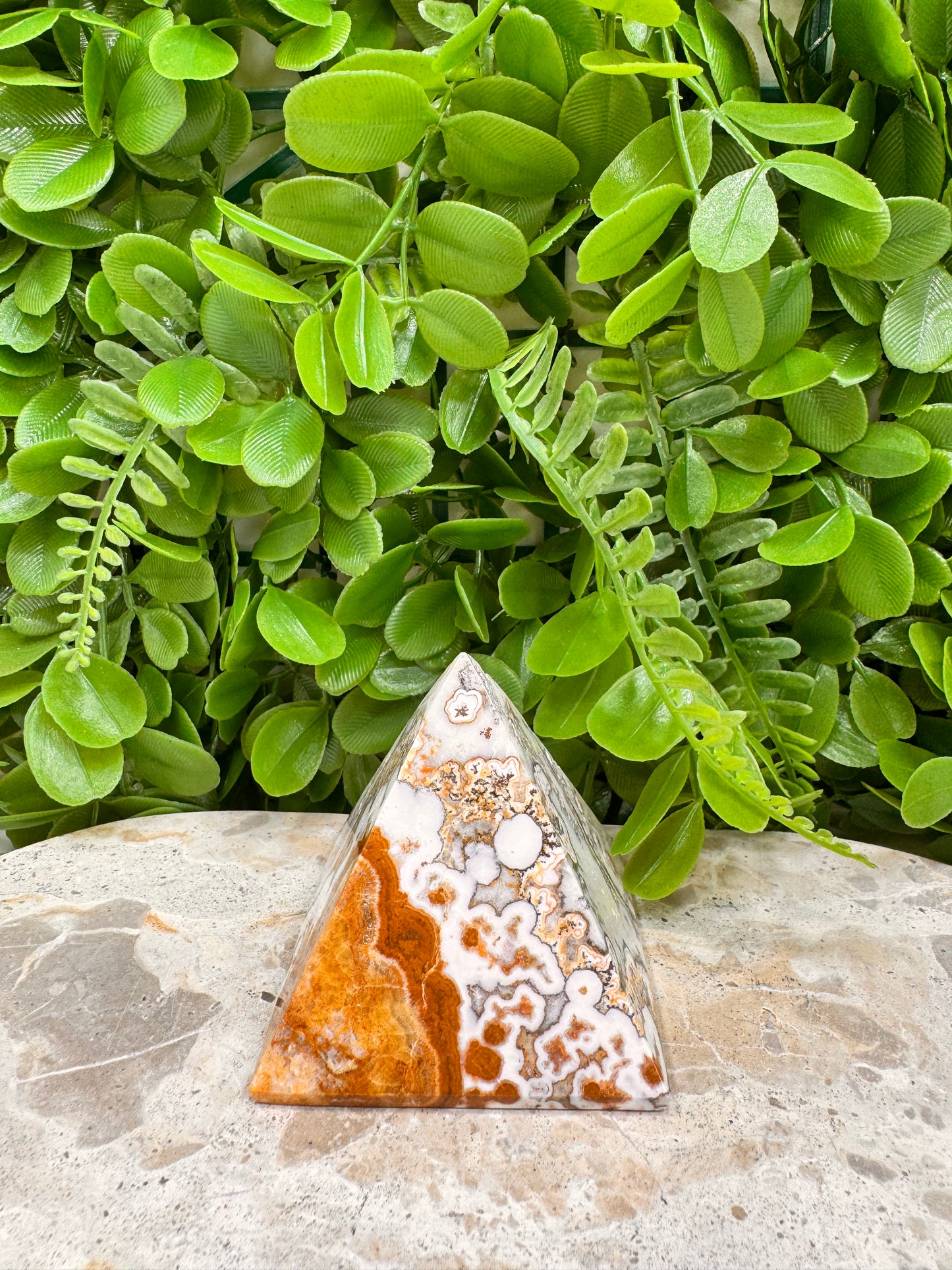 Dendritic Ocean Root Jasper Pyramid 293g