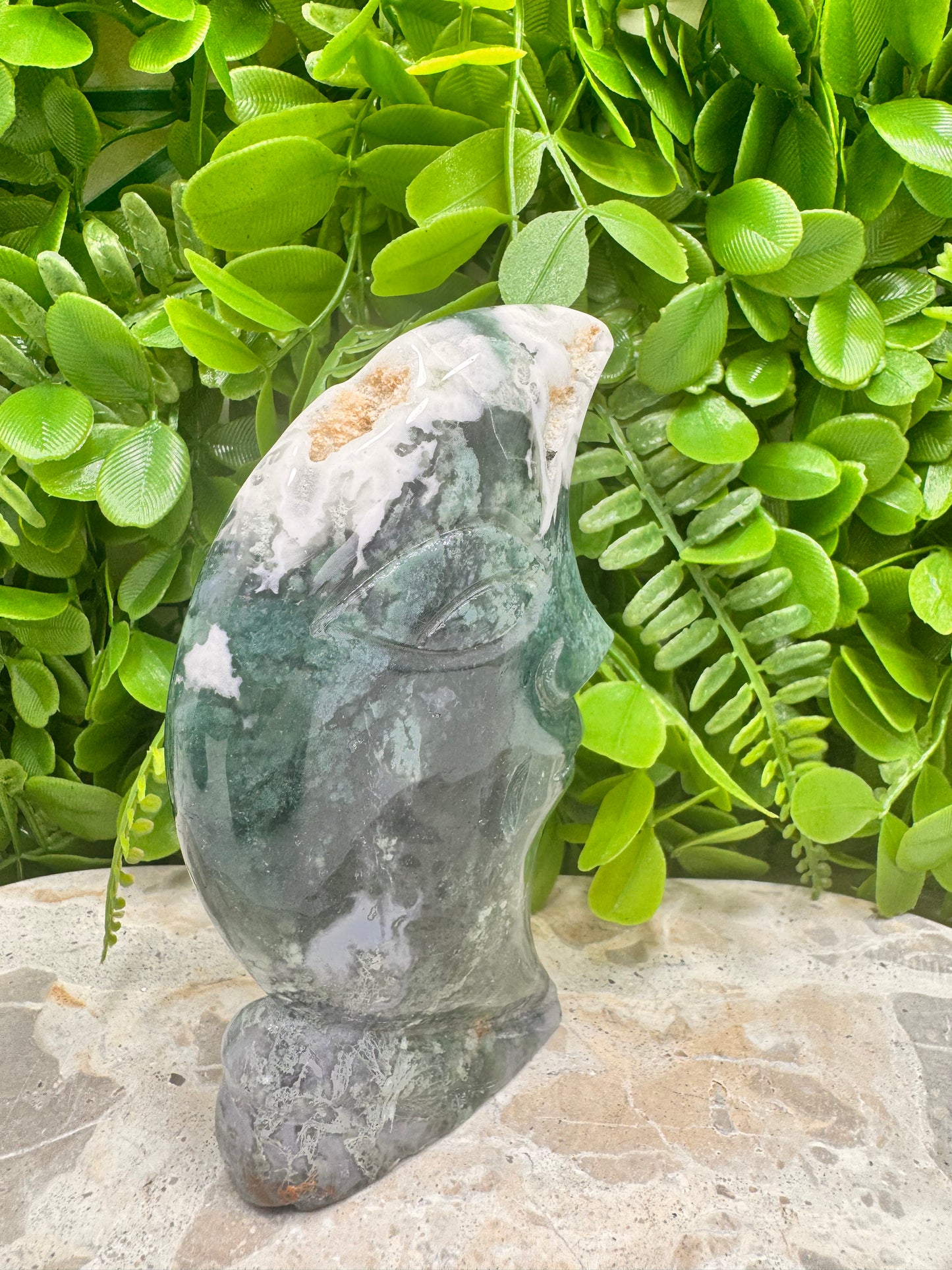 Moss Agate Moon 352g