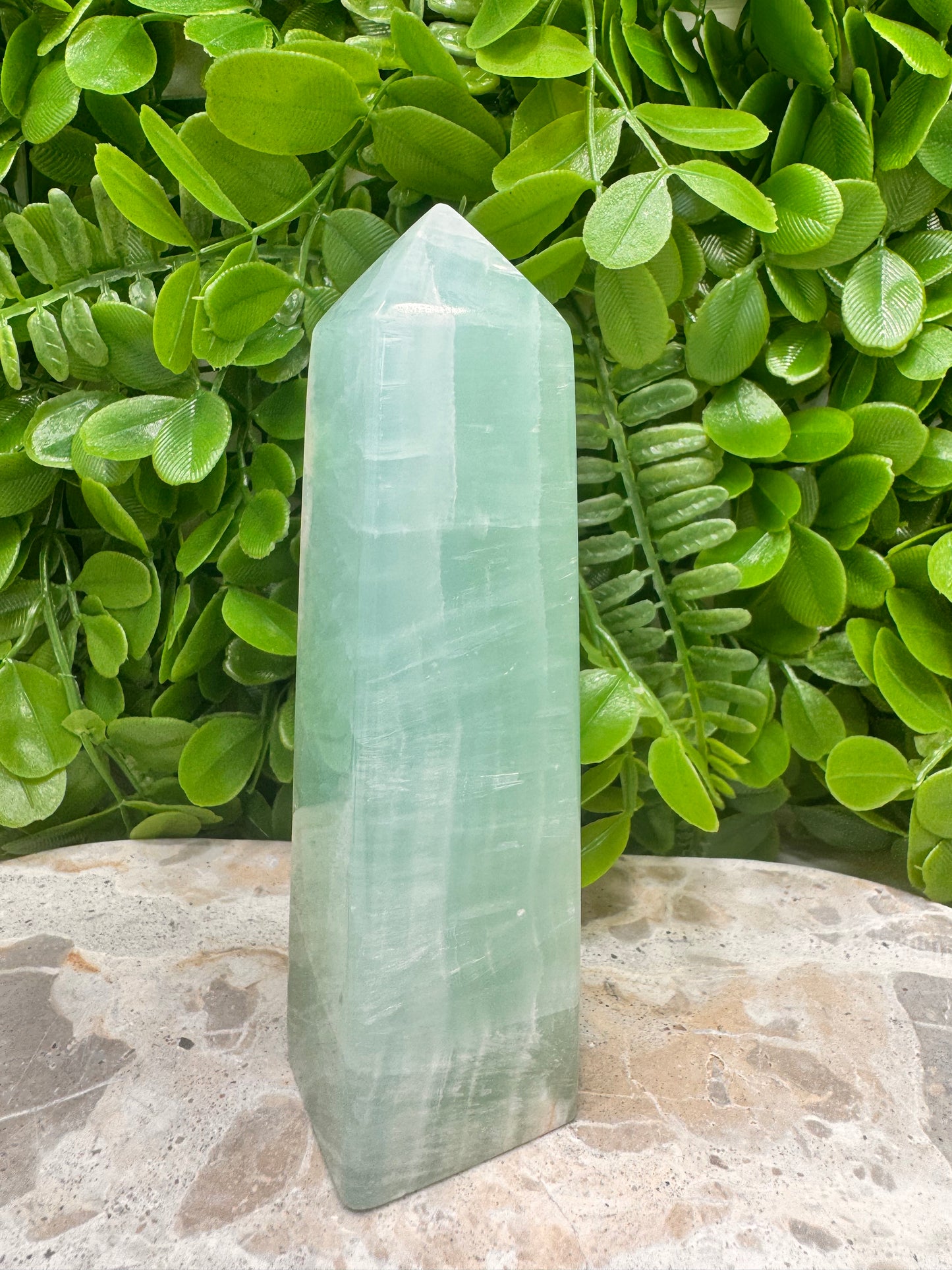 Pistachio Calcite Tower 422g