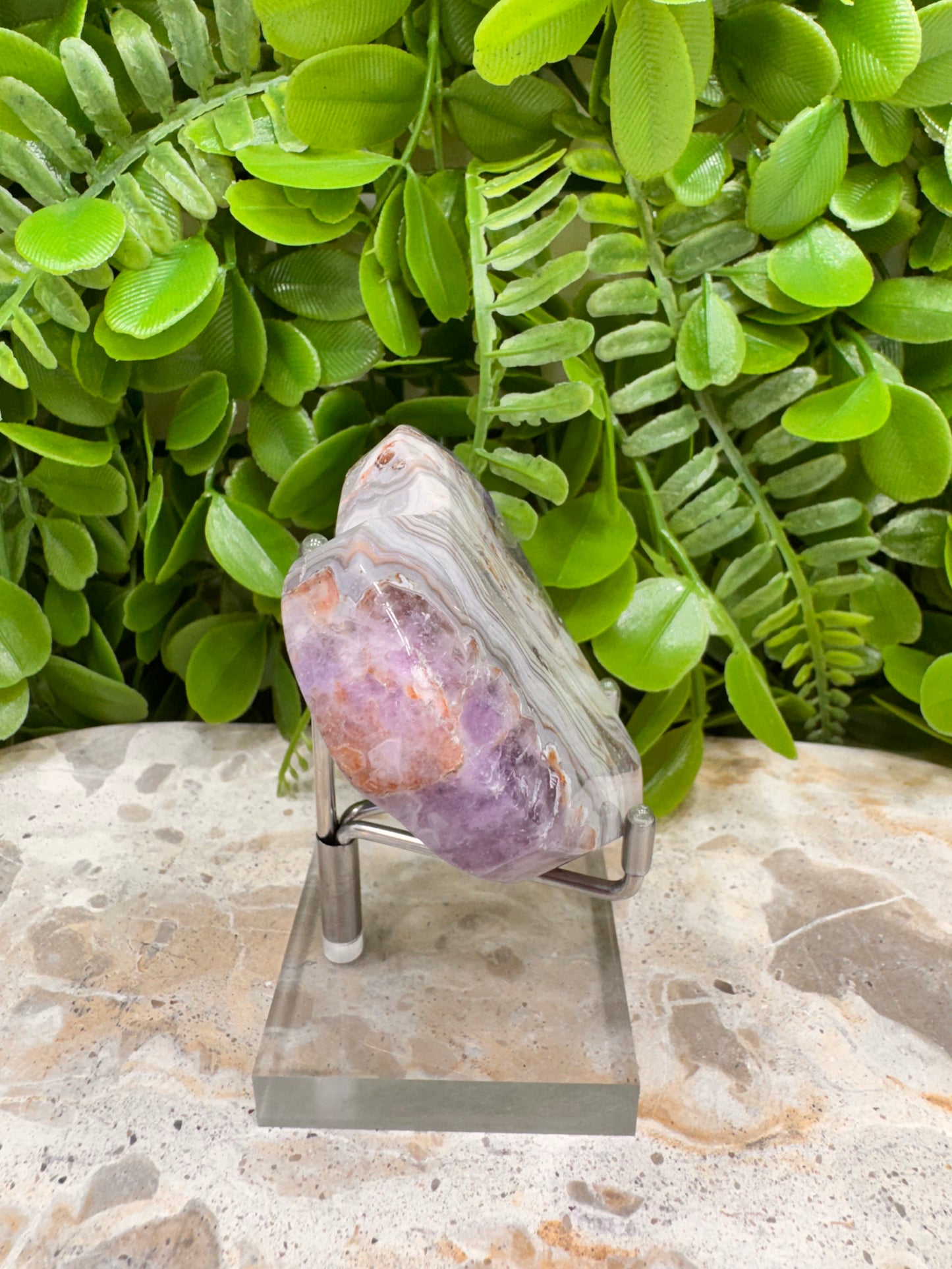 Amethyst With Mexican Agate Heart 142g