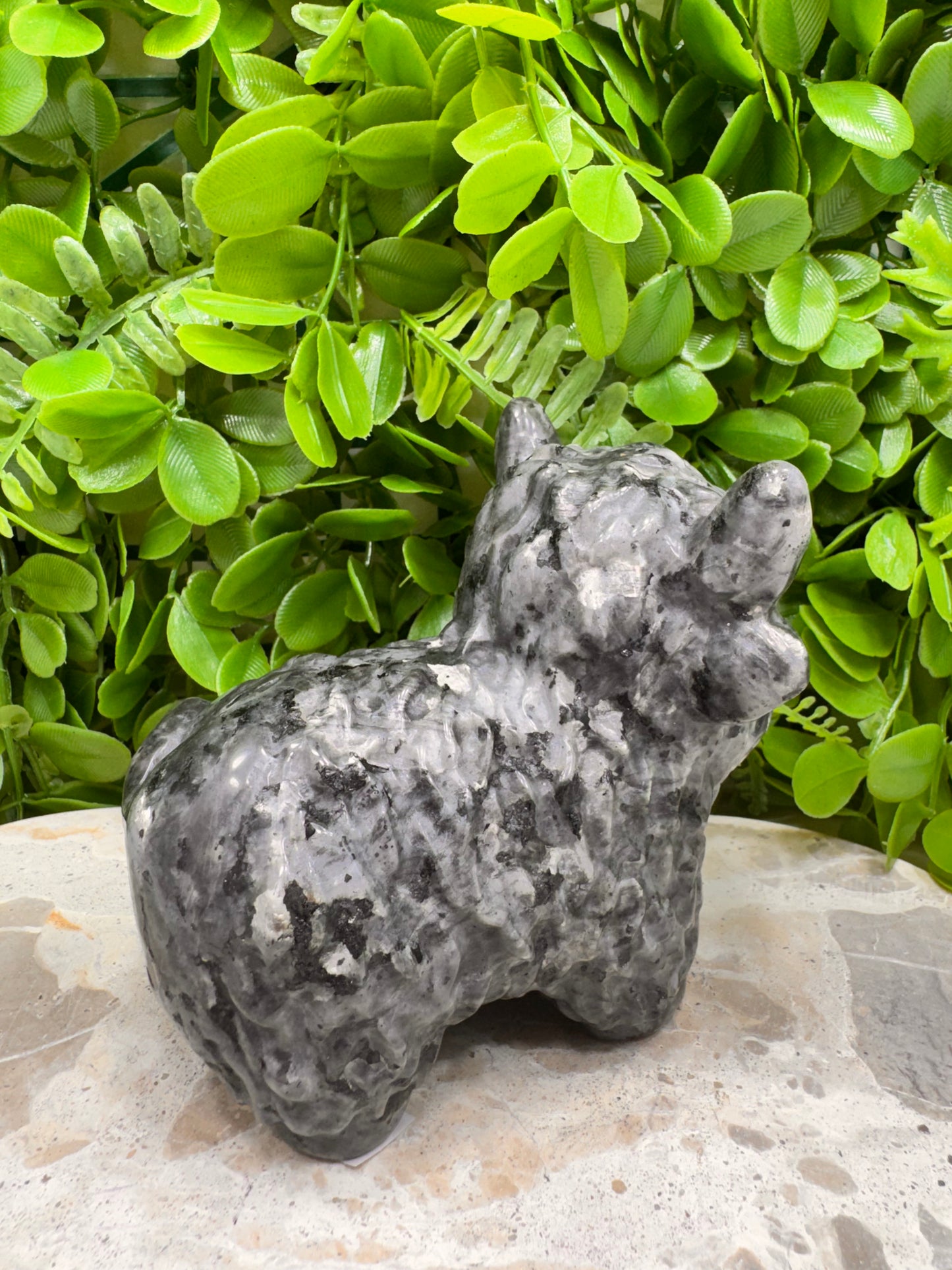 Larvikite Highland Cow 978g