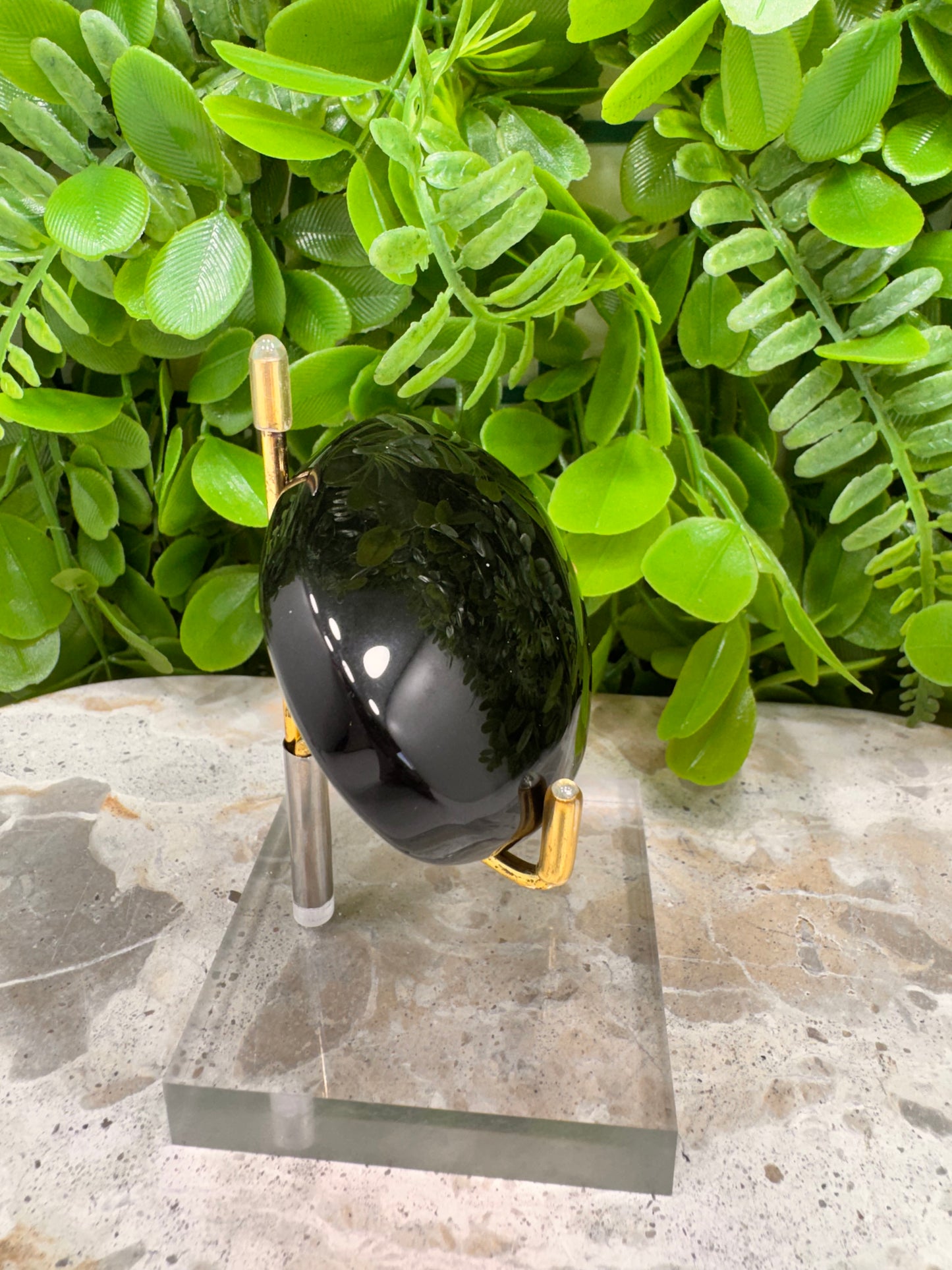 Black Obsidian Palm Stone 136g