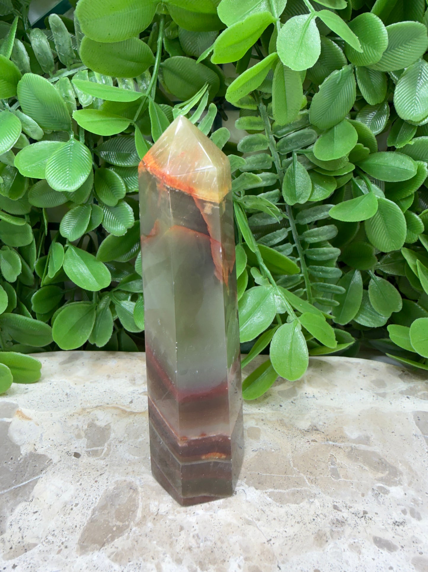 Green Banded Onyx point 168g
