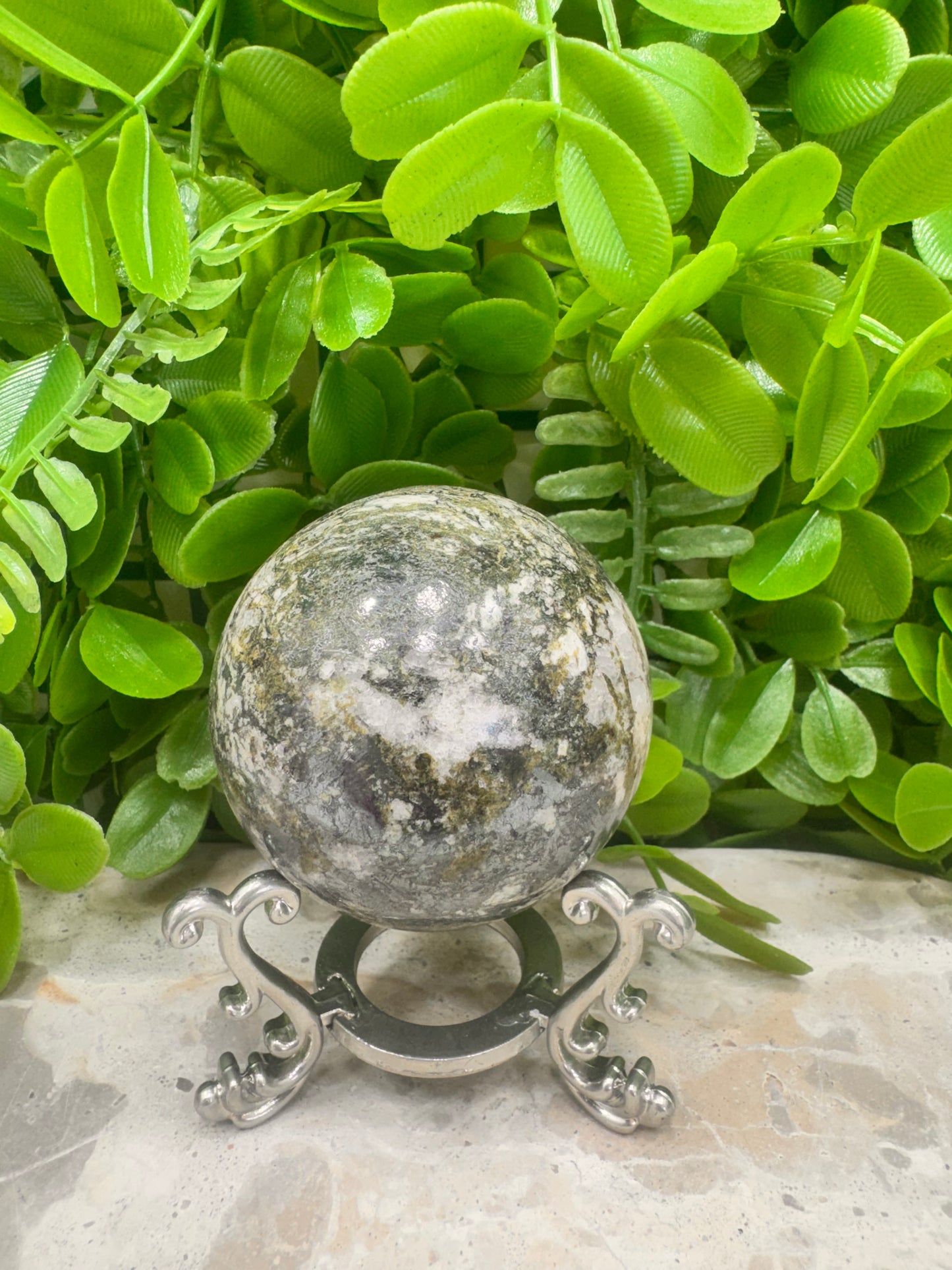 Epidote Hematite Sphere 392g