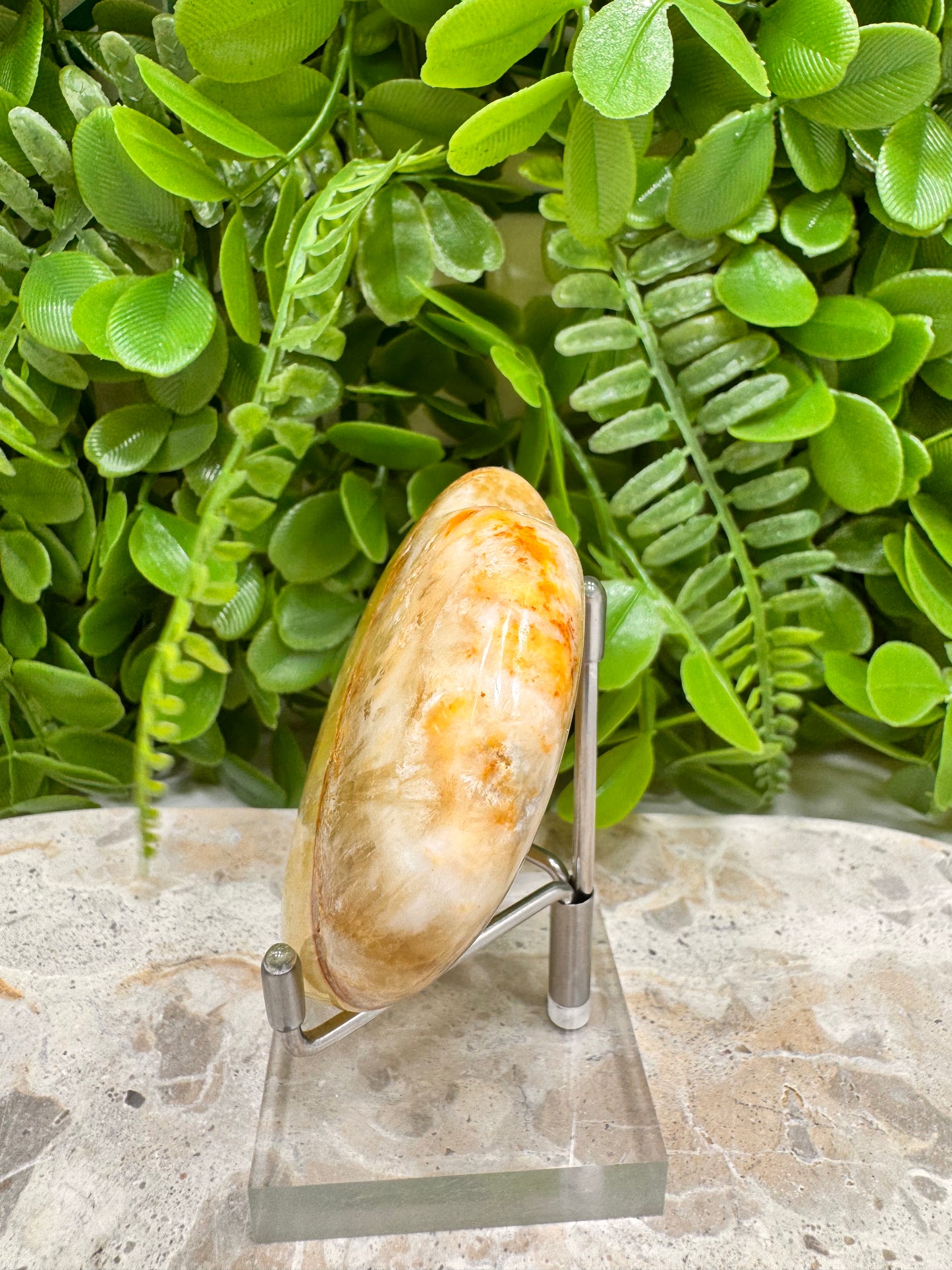 Lemon Banded Calcite Heart 210g