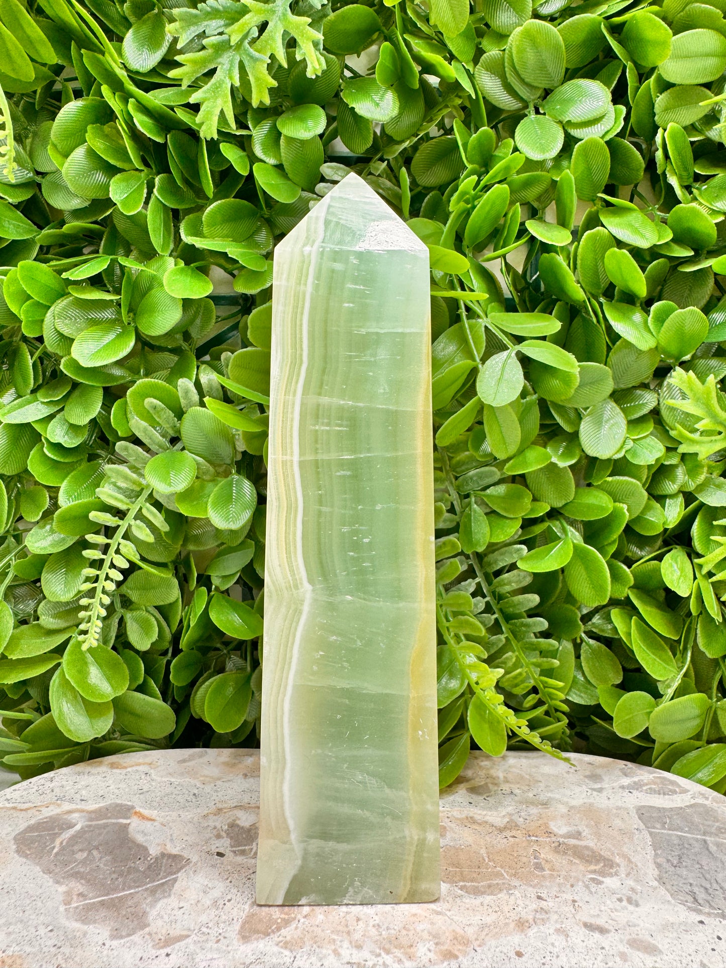 Pistachio Calcite Tower 994g