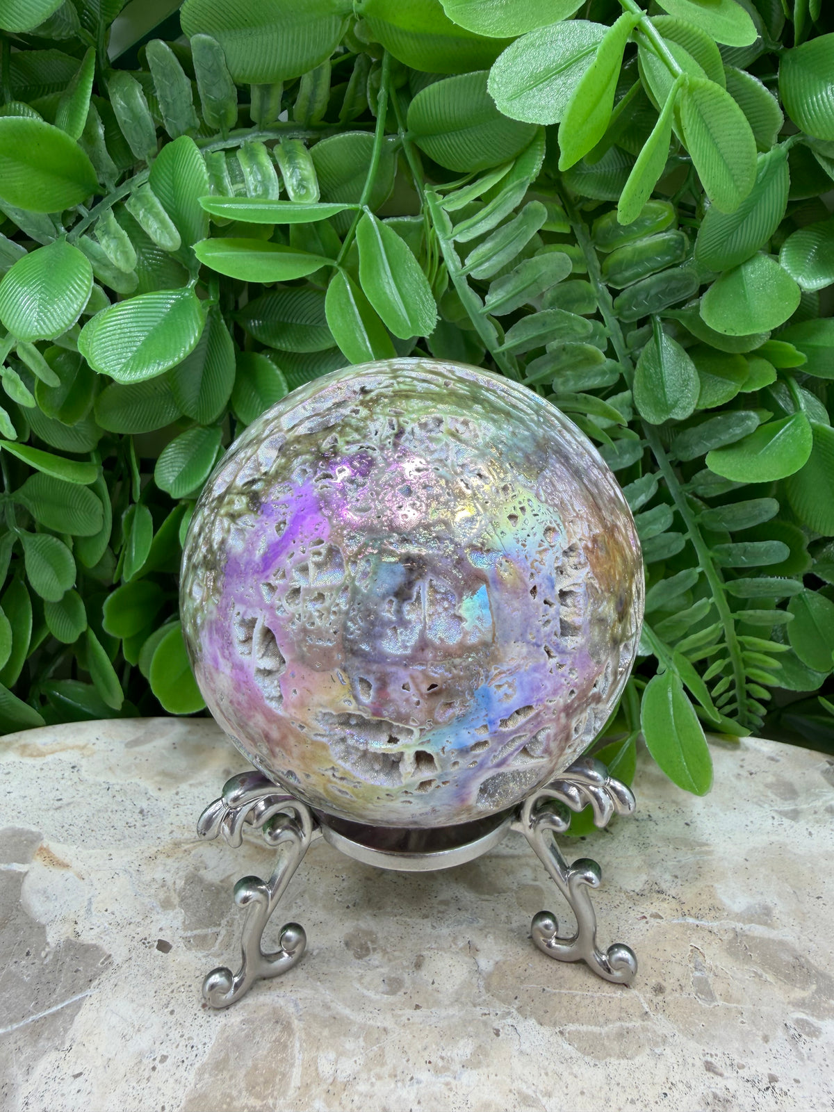 Aura Sphalerite Sphere | Grounding • Confidence • Vitality